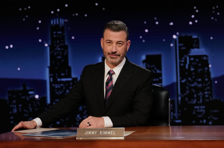 JIMMY KIMMEL LIVE! “Jimmy Kimmel Live!” airs every weeknight at 11:35 p.m. ET and features a diverse lineup of guests that include celebrities, athletes, musical acts, comedians and human interest subjects, along with comedy bits and a house band. The guests for Tuesday, September 23 included Glen Powell (“Chad Powers”), and musical guest Sarah McLachlan. (Disney/Randy Holmes)
JIMMY KIMMEL