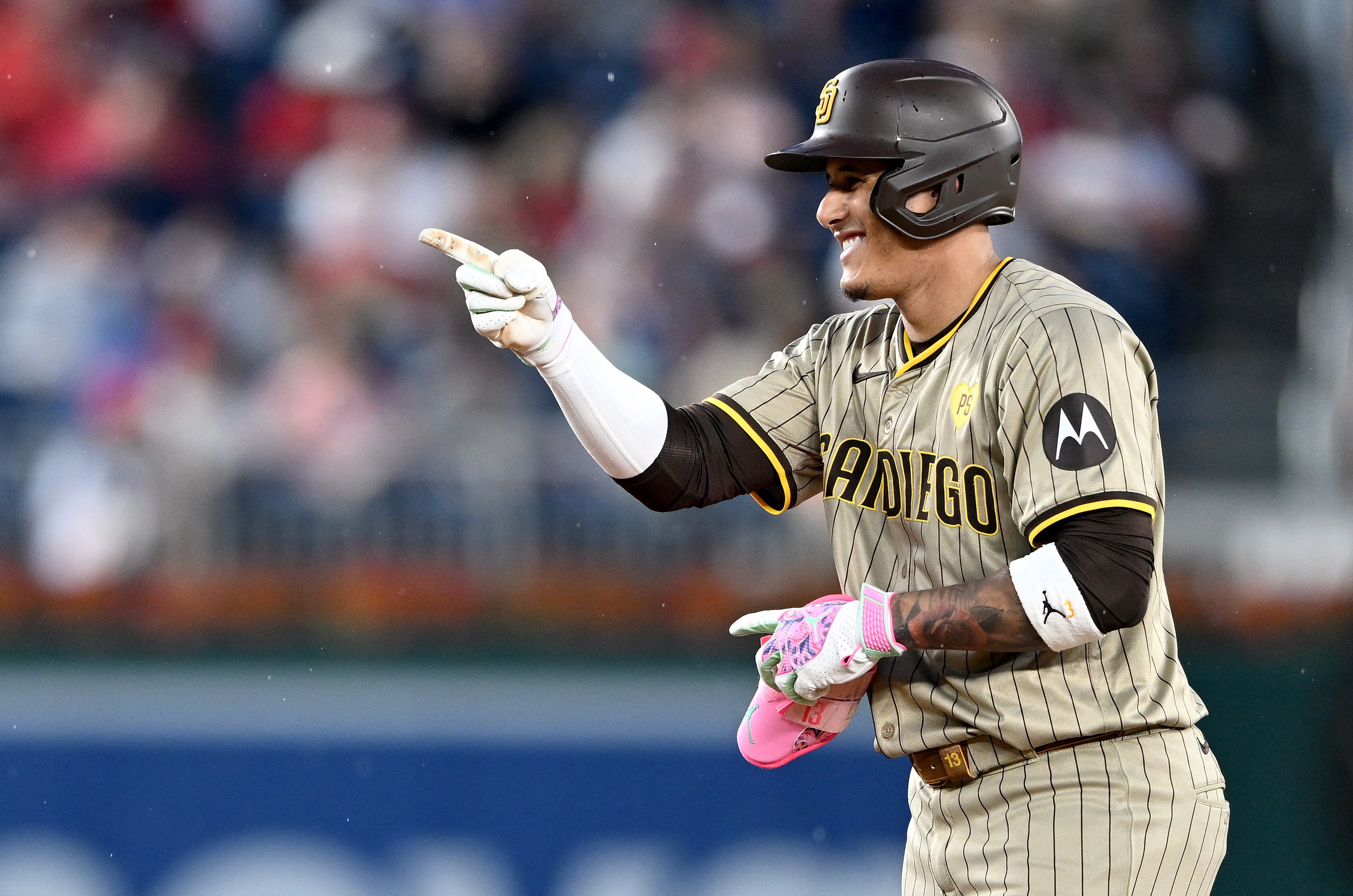 Manny Machado is batting .261 with a .726 OPS, 13 home runs and 53 RBIs for the Padres.