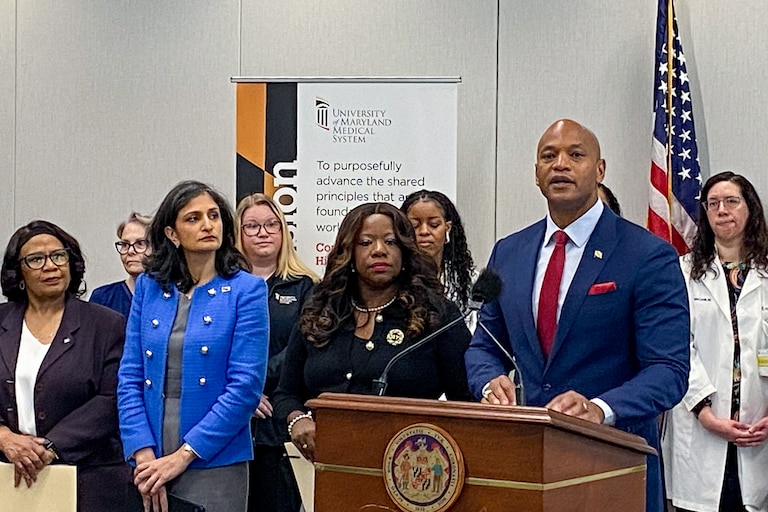 Gov. Wes Moore announced that hospitals in Maryland would get extra funding to help them care for a surge of flu patients during an event Thursday at the University of Maryland Capital Region Medical Center in Prince George’s County.