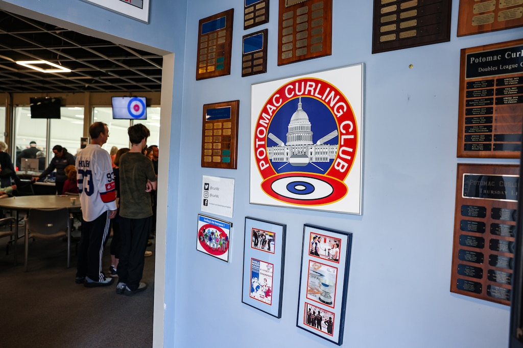 SATURDAY, FEBRUARY 21Β - The entrance of the Potomac Curling Club in Laurel, Md. Interest in the sport has grown following the recent 2026 Winter Olympics in Cortina, Italy, drawing new participants to the Maryland club.