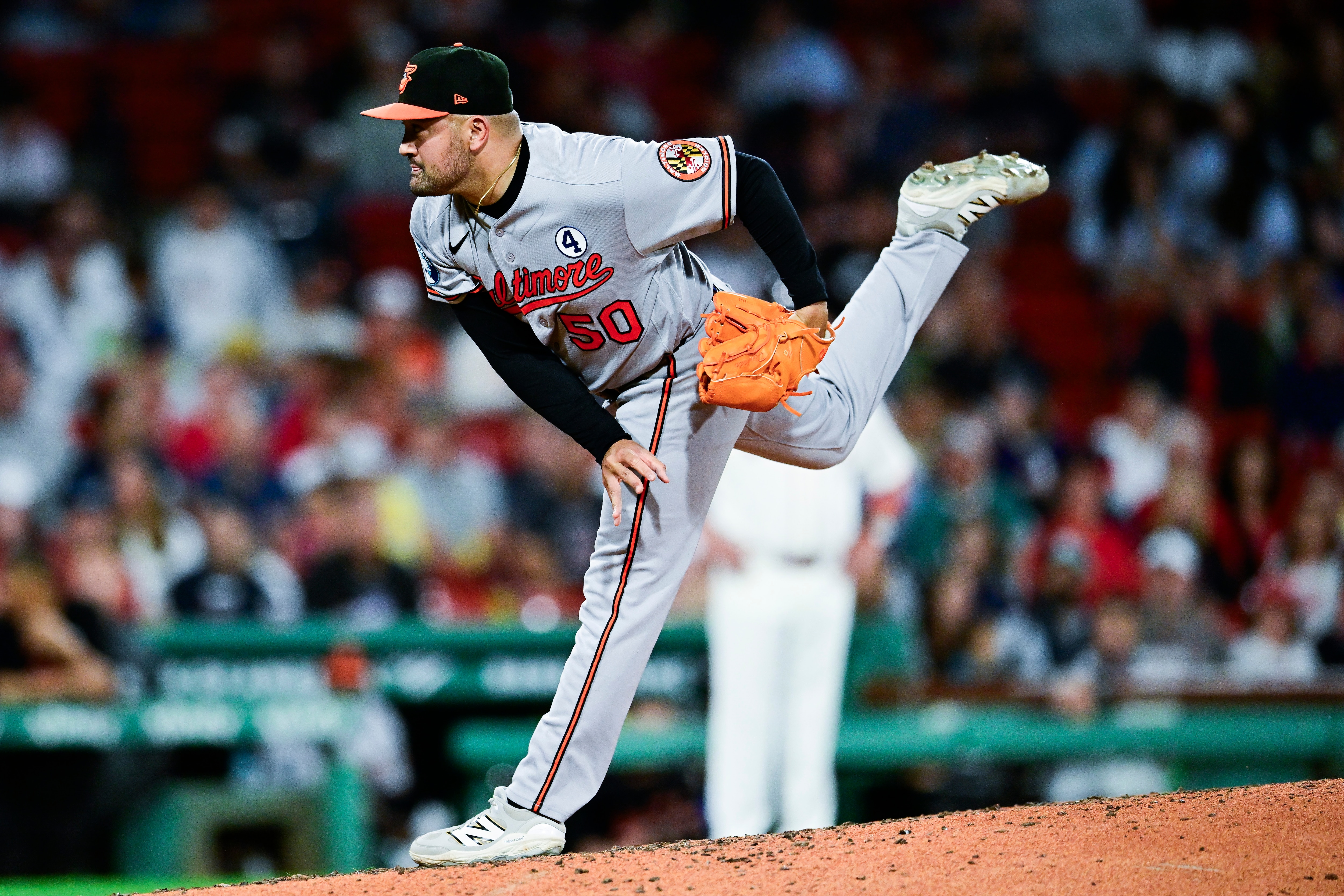 Rico Garcia pitches during a clean ninth inning Tuesday to record his fourth save of the season.