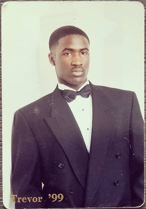 Trevor White's senior year high school photo. He attended Christian Brothers Academy.