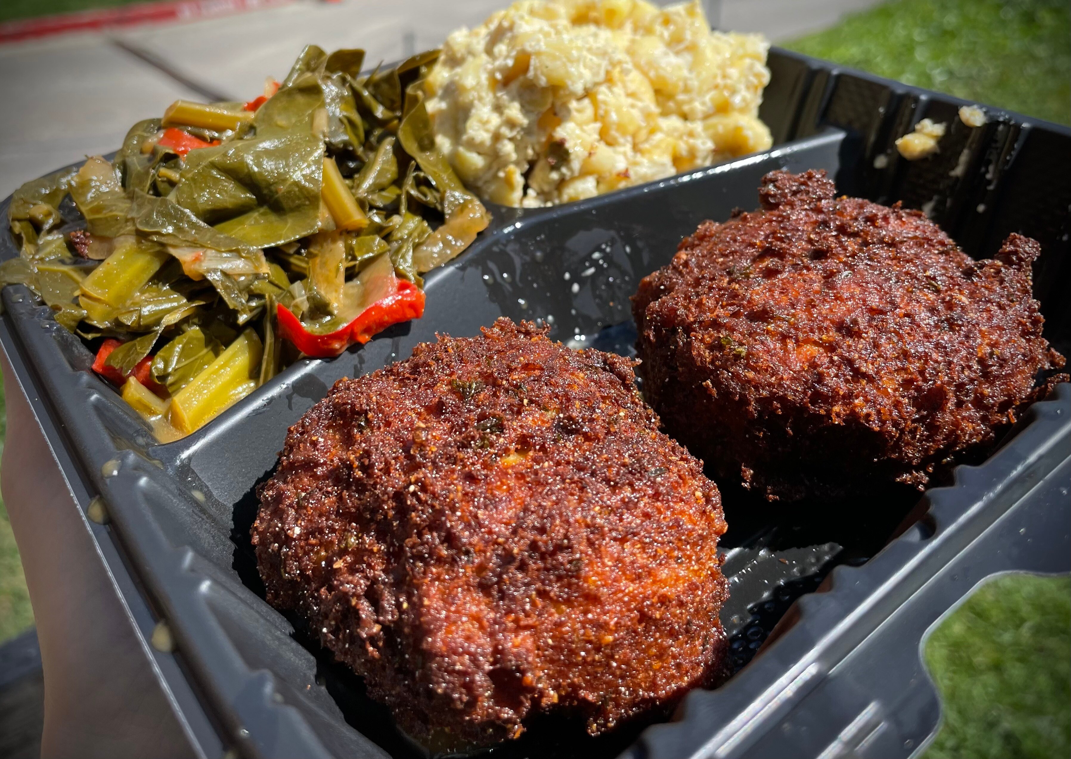 The soy-based "crab cakes" from Land of Kush were named one of the nation's best vegan seafood dishes by PETA.