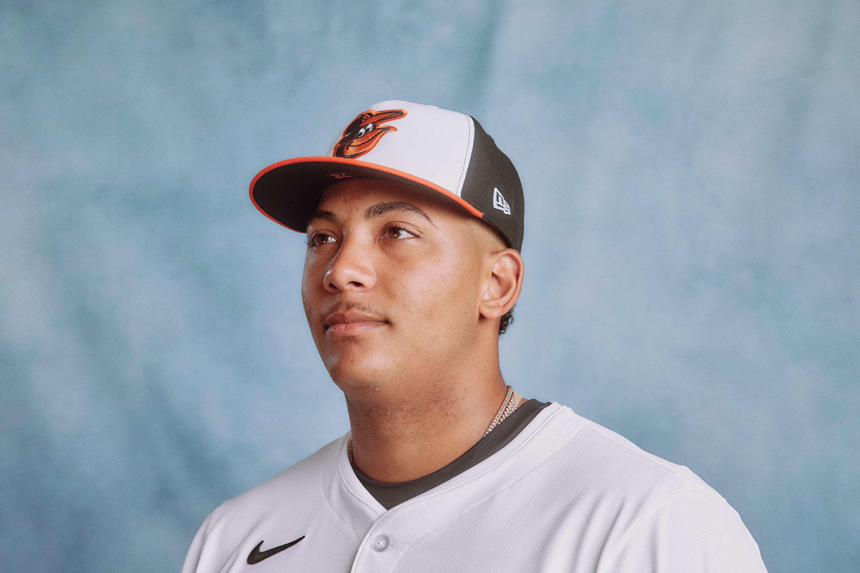 Baltimore Orioles catcher Samuel Basallo photographed during the 2025 Baltimore Orioles Media Day at Ed Smith Stadium in Sarasota, Florida Wednesday February 19, 2025.