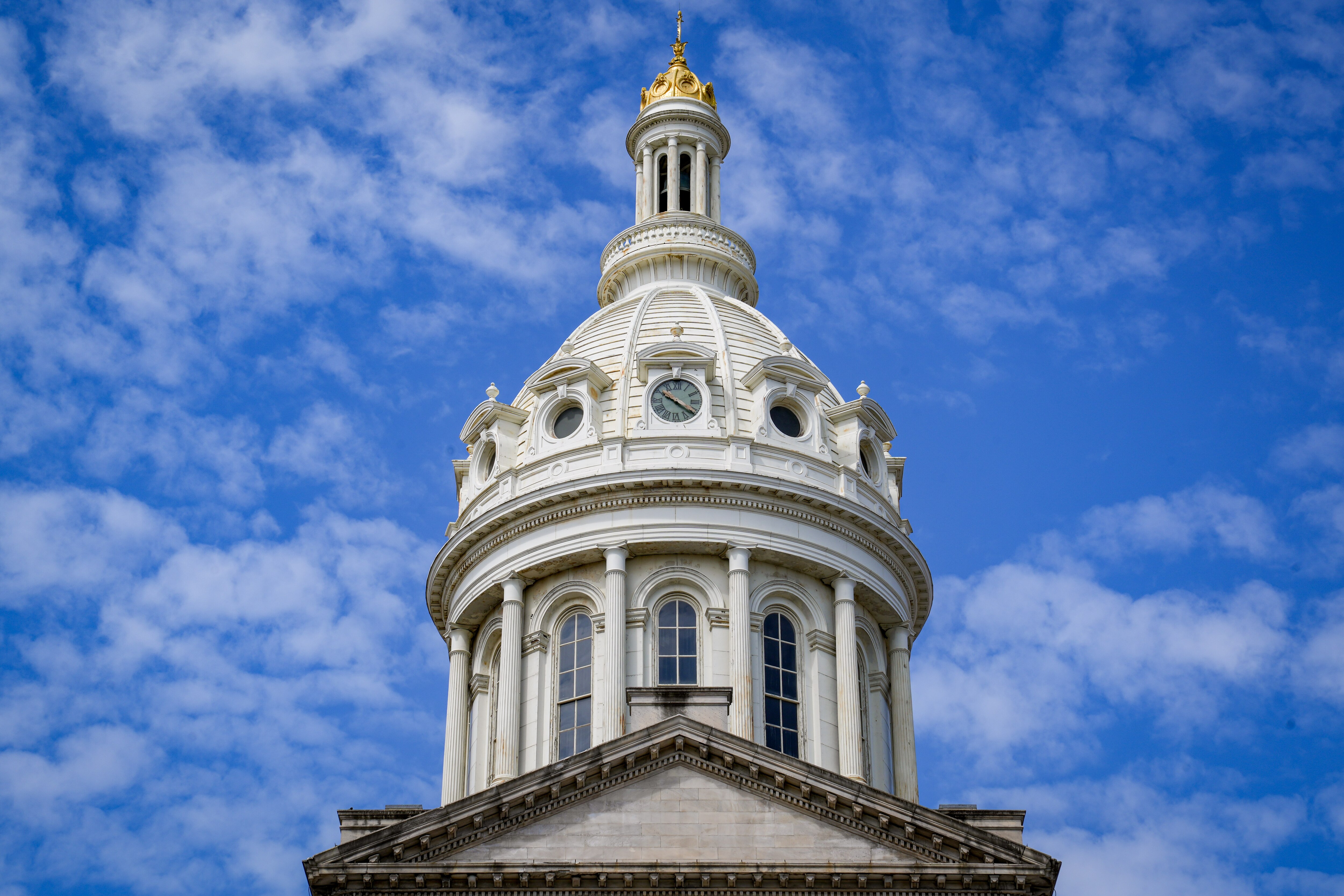The dome of Baltimore City Hall on August 17, 2022.
