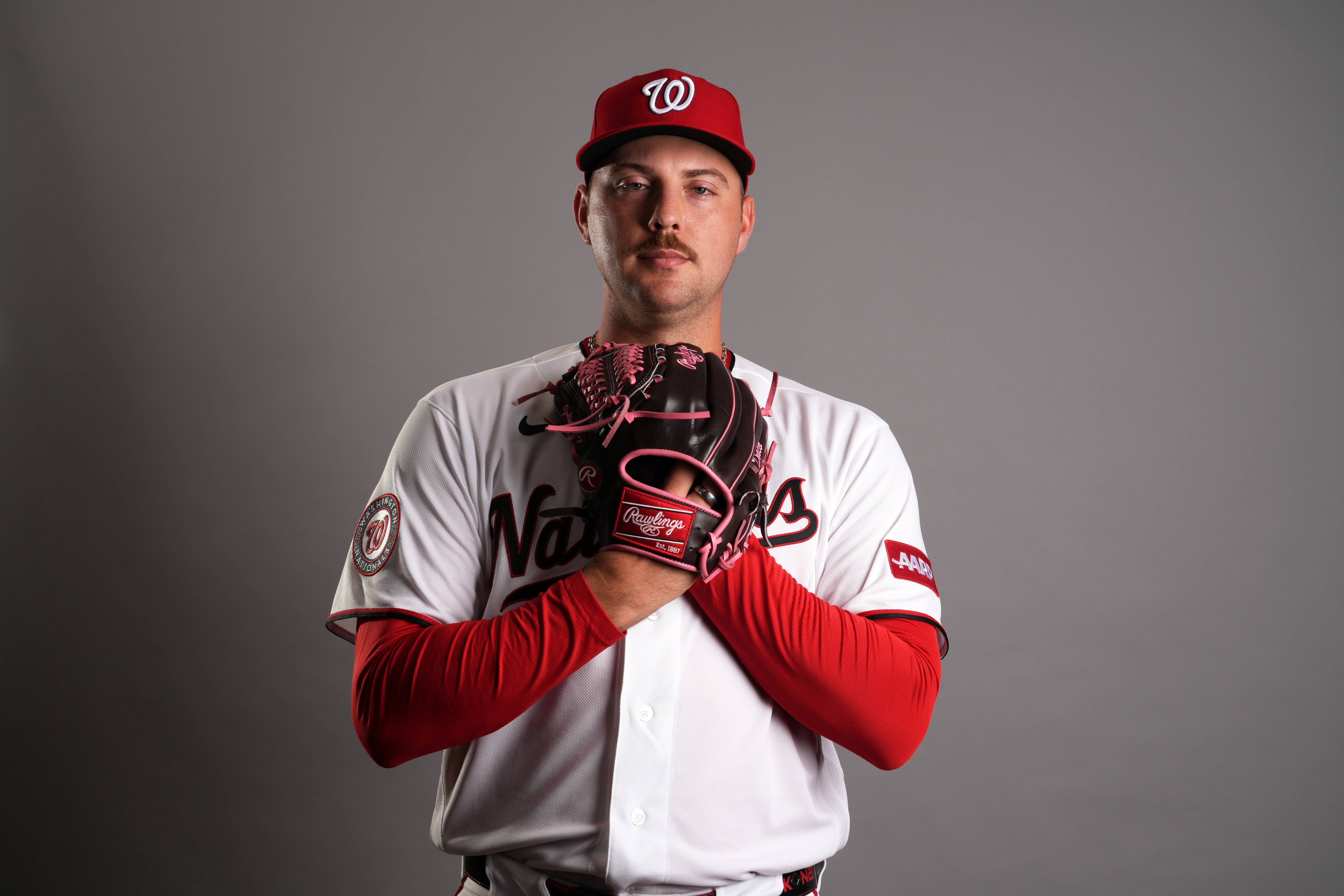 Washington Nationals pitcher Mitchell Parke poses for a portrait in February.