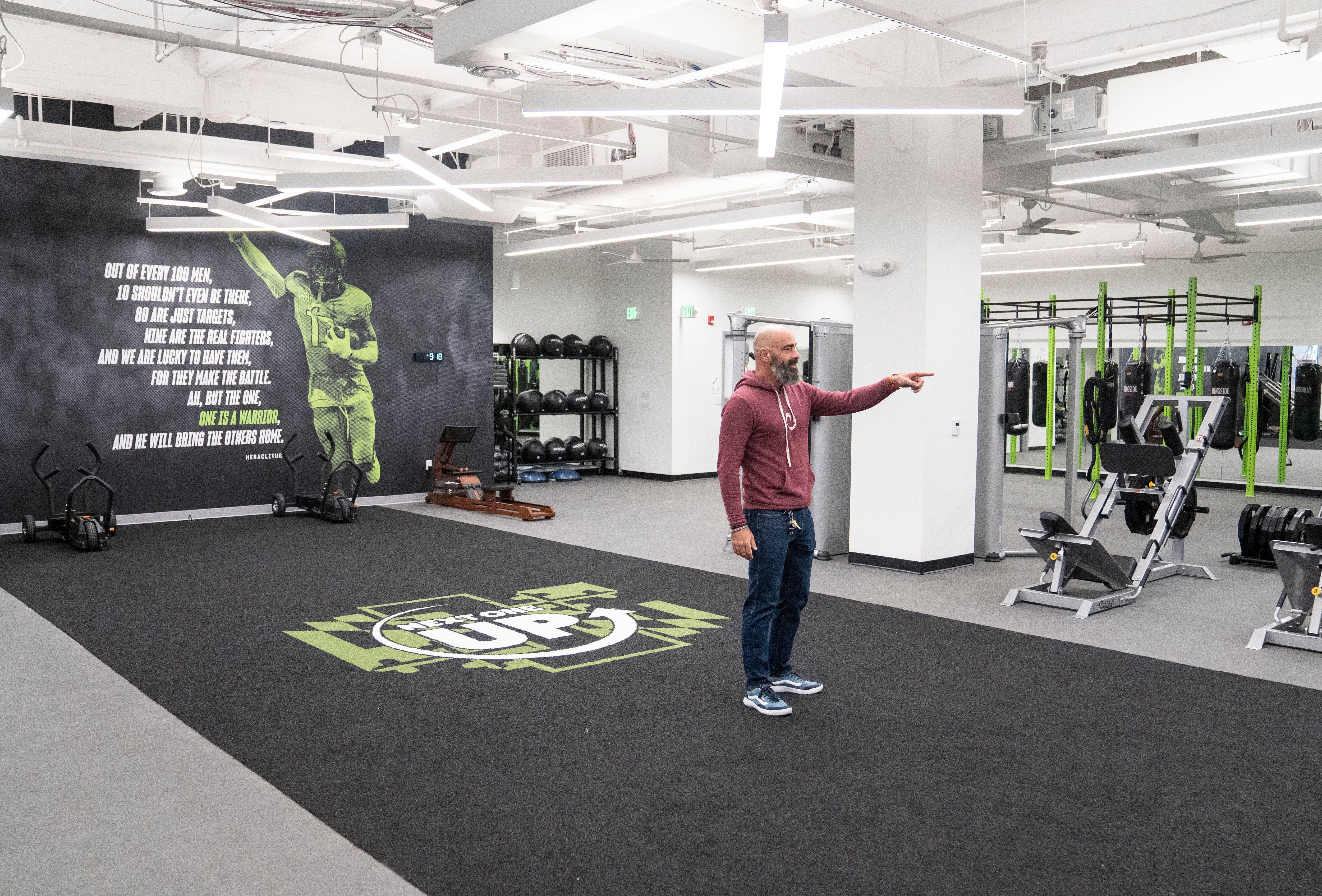 Next One Up founder Matt Hanna gives a tour of the facilities in Baltimore on Tuesday, Sept. 19, 2023.