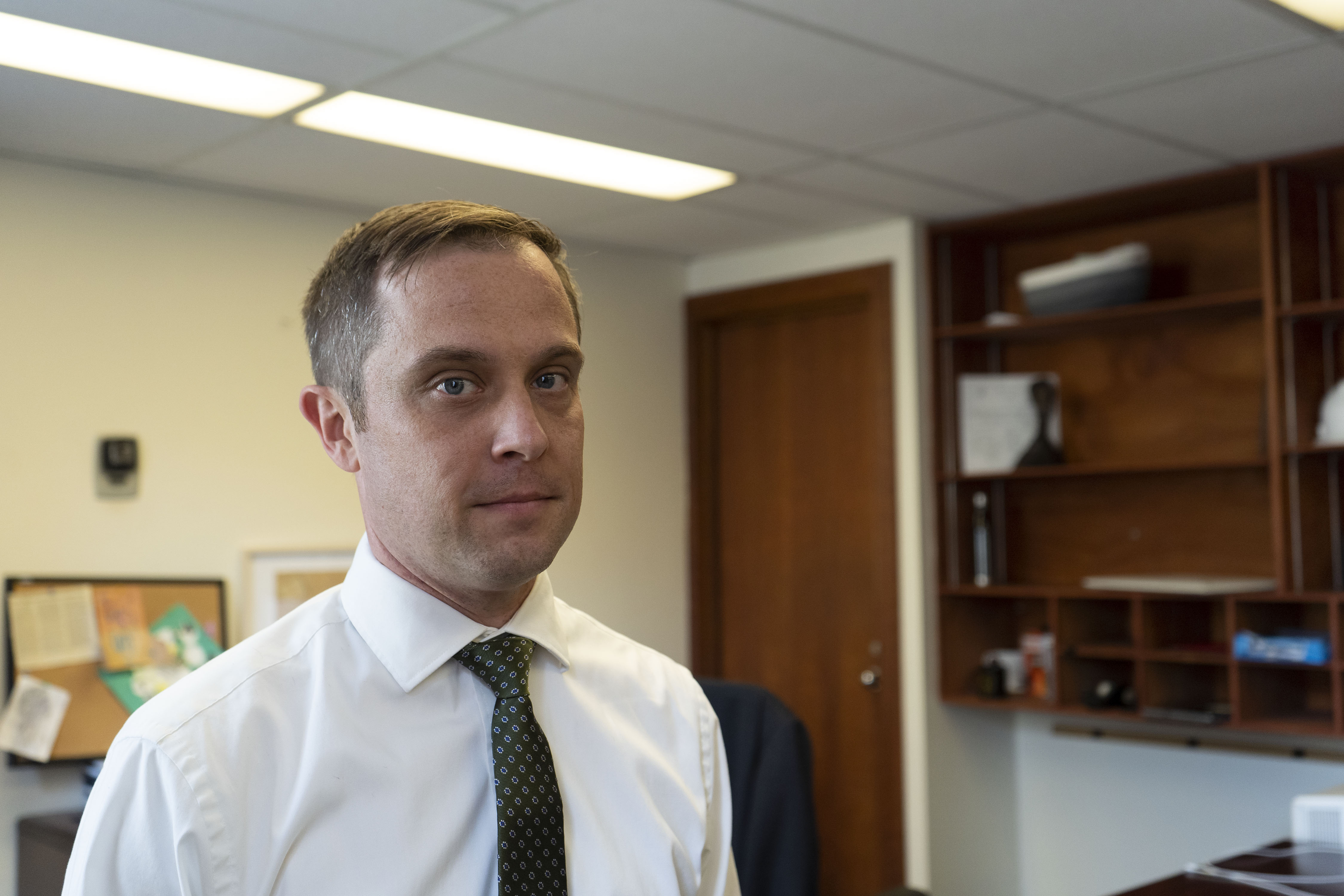Michael Huber, chief of staff in the office of the Baltimore City mayor, in City Hall August 5, 2022.