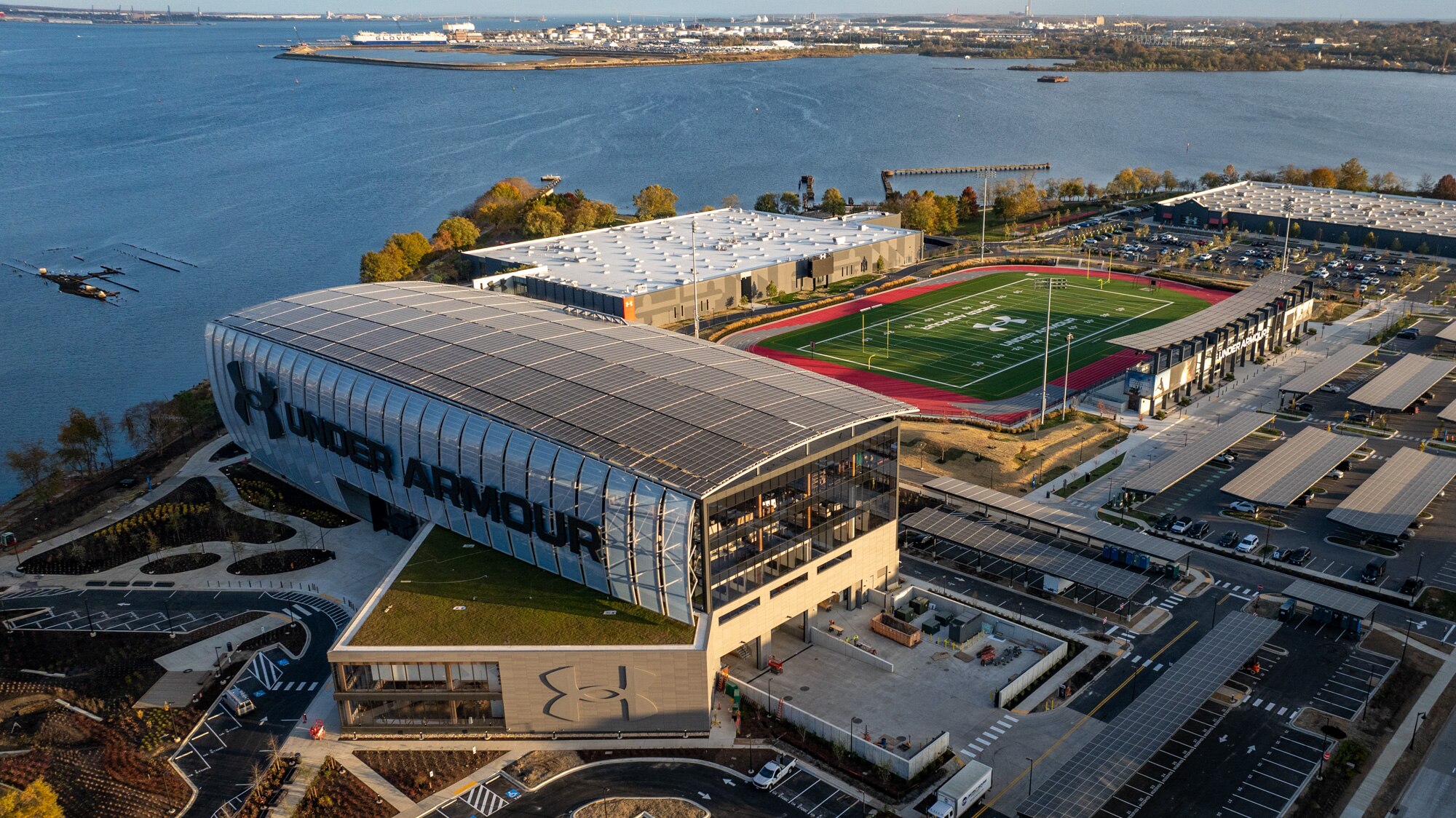 Under Armour will begin moving into its new 280,000-square-foot global headquarters building in the Baltimore Peninsula next week.