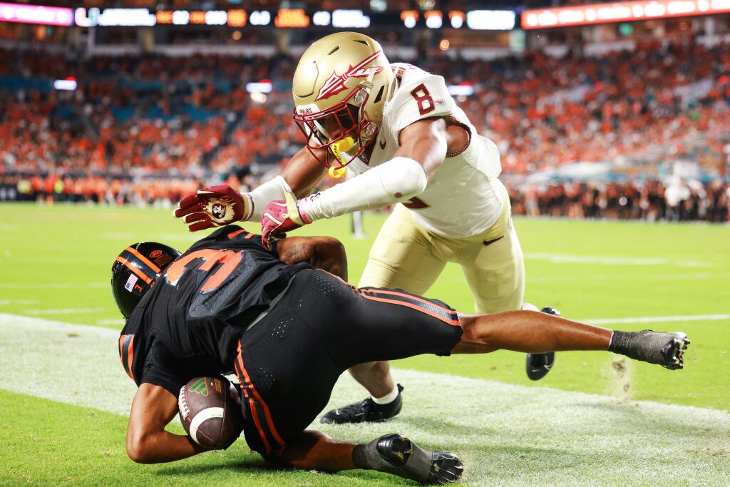 Florida State cornerback Azareye’h Thomas didn’t run the 40-yard dash at the combine, but if the Ravens like what they see on tape he could be a second-round steal.