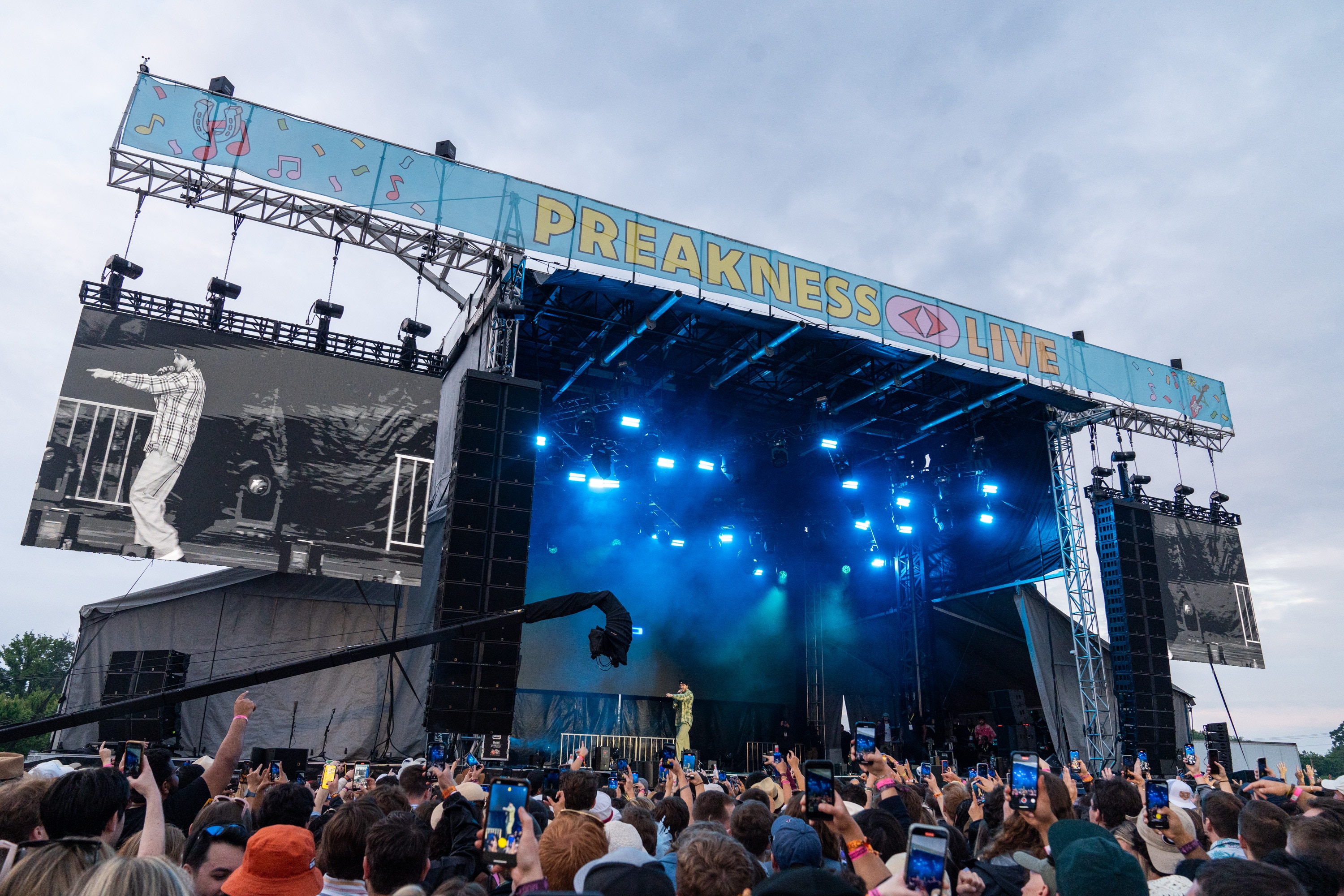 Jack Harlow performs as the headlining act of Preakness LIVE at Pimlico Race Course on May 18, 2024.
