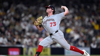 Washington Nationals left-hander Erik Tolman pitches against the San Diego Padres during the eighth inning Tuesday.