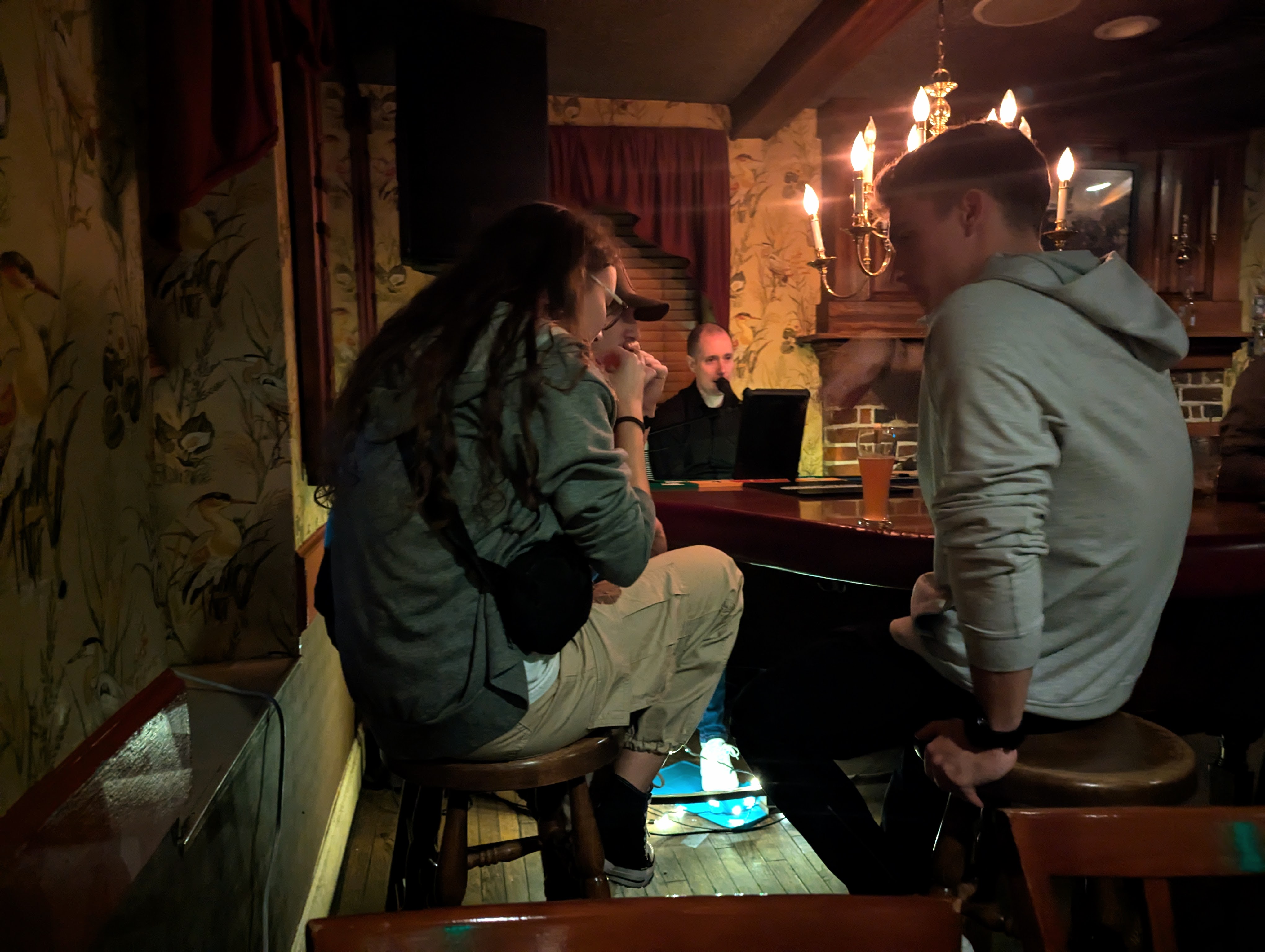 Scott Wolcott plays for the crowd at the piano bar upstairs at Middleton Tavern in Annapolis on Oct. 18, 2024.