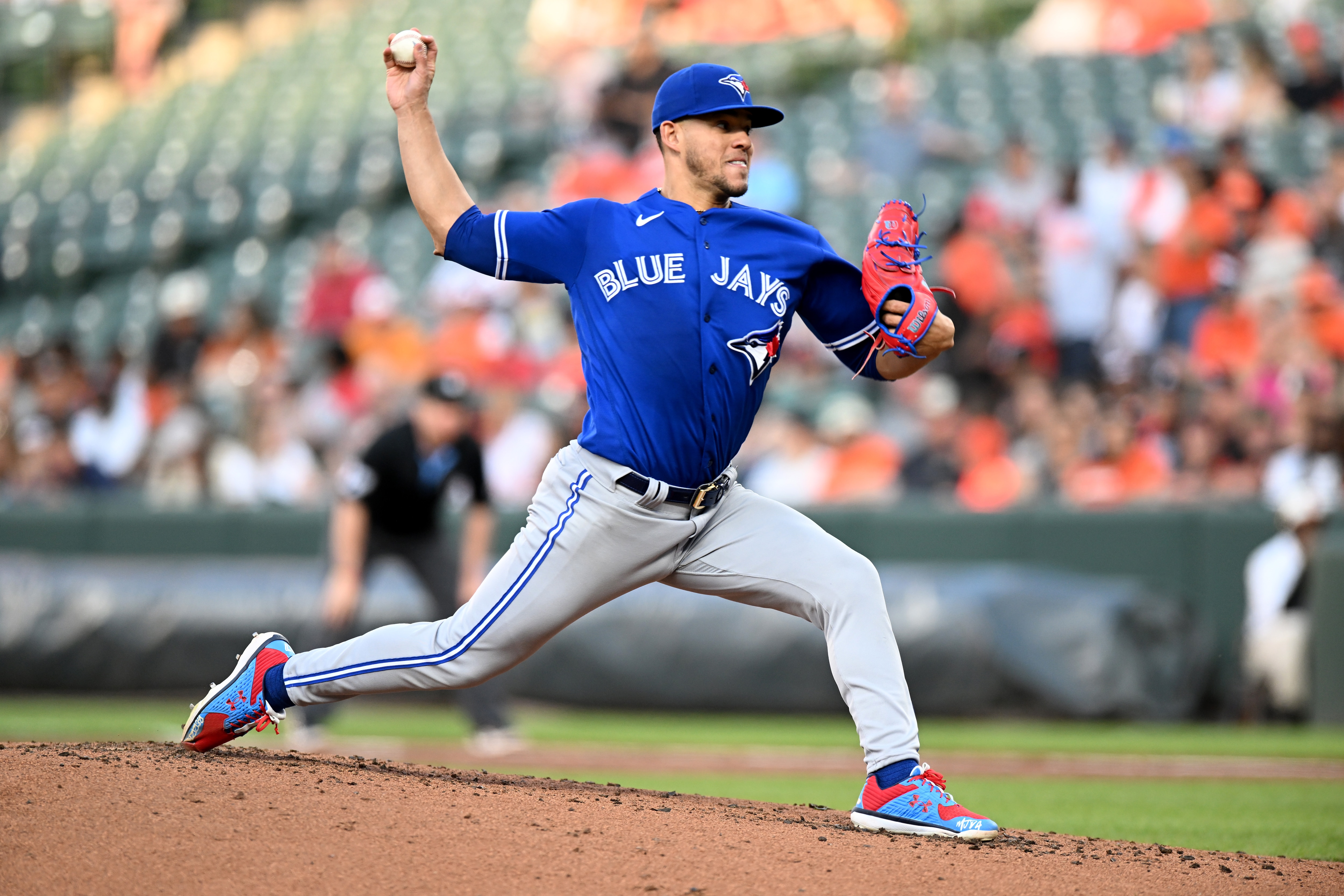 José Berríos struck out five and allowed three hits in 7 2/3 innings without allowing a run in the Blue Jays' 3-1 victory Wednesday night.