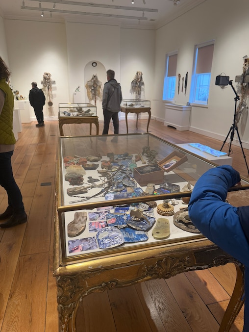 An installation view of "The Future of Here: A Glimpse of a River Culture to Come" at The Peale.
