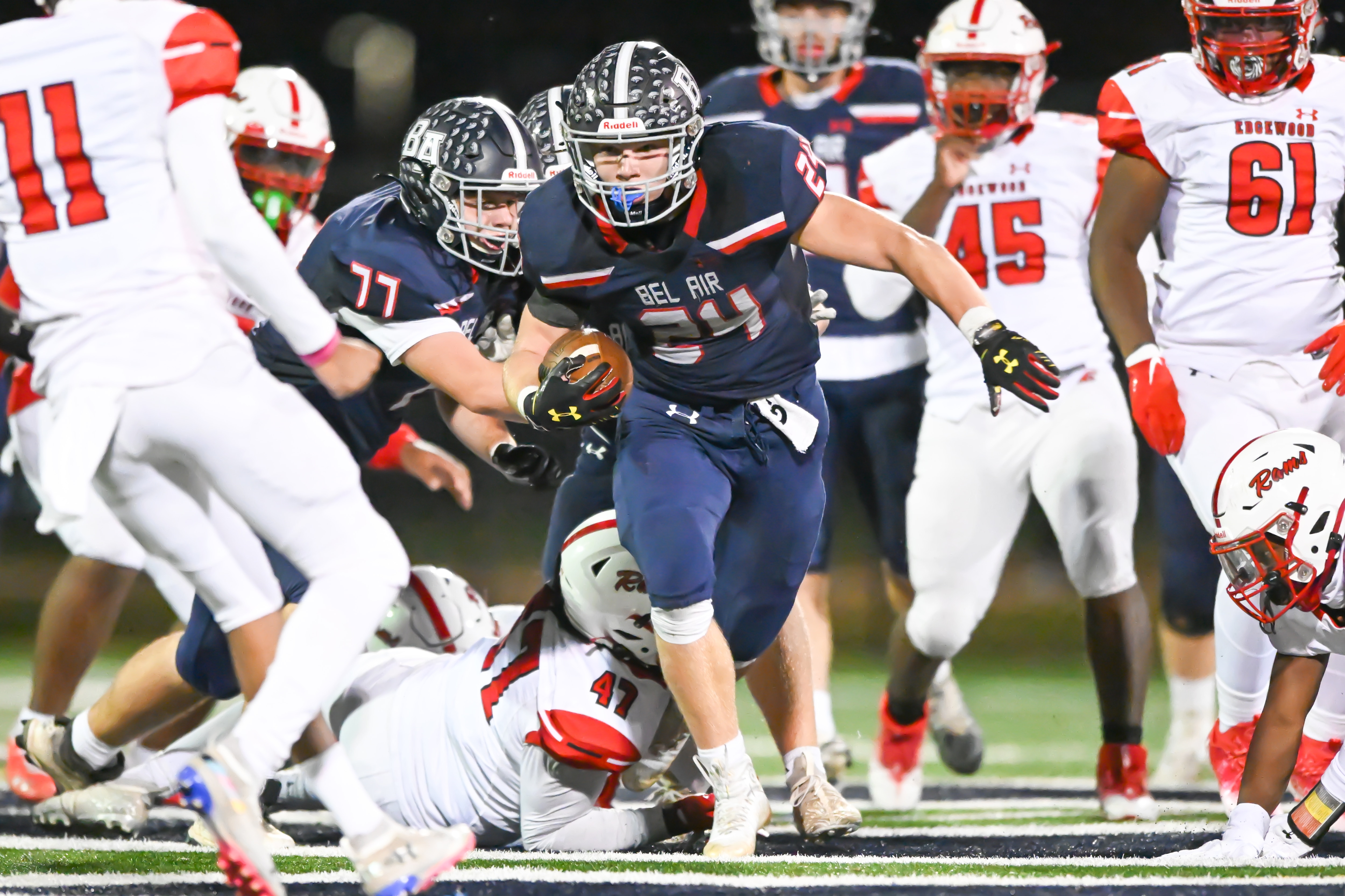 Senior running back Nate Furrow is a big reason Bel Air had an undefeated regular season. The No. 13 Bobcats (9-0) host Towson in a Class 3A North Region first round contest Friday evening in Harford County.