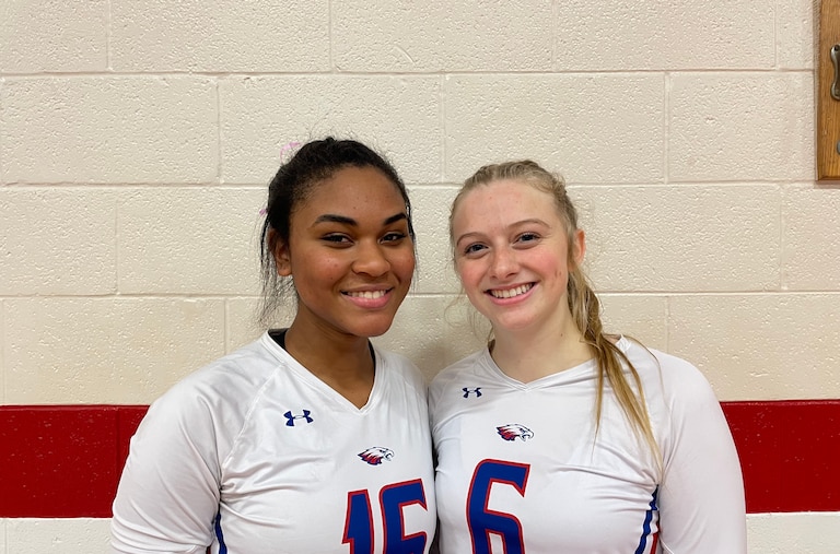 Middle hitters Skylar Brown (16) and Kaley Maclellan (6) combined for 18 kills as No. 3 Centennial remained undefeated with a 3-1 victory over No. 4 River Hill Wednesday night. The Eagles need one more win to clinch their first Howard County championship since 2012.