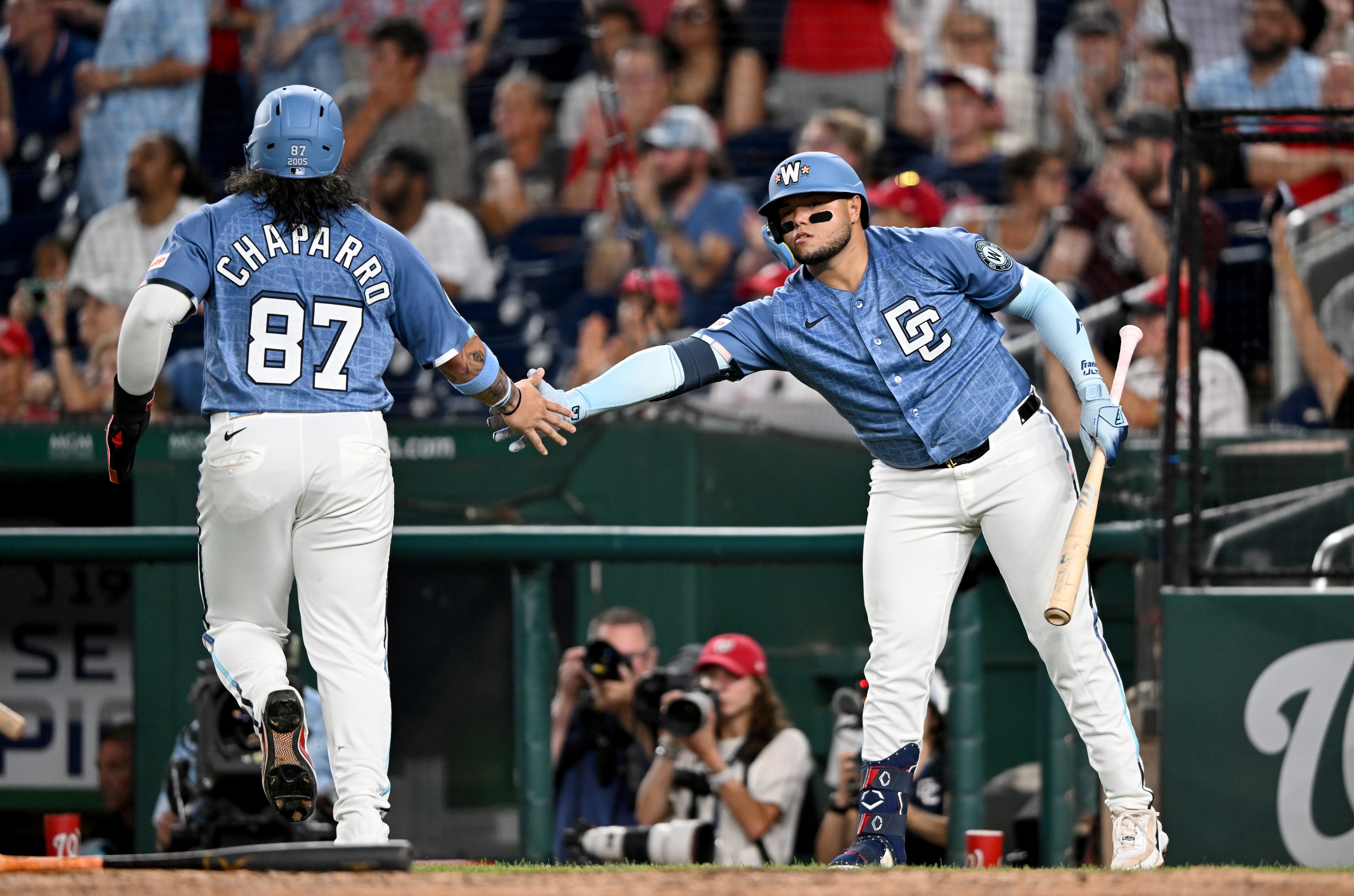Andrés Chaparro and Abimelec Ortiz have worked well as a first-base platoon after the Nationals gave them an opportunity.