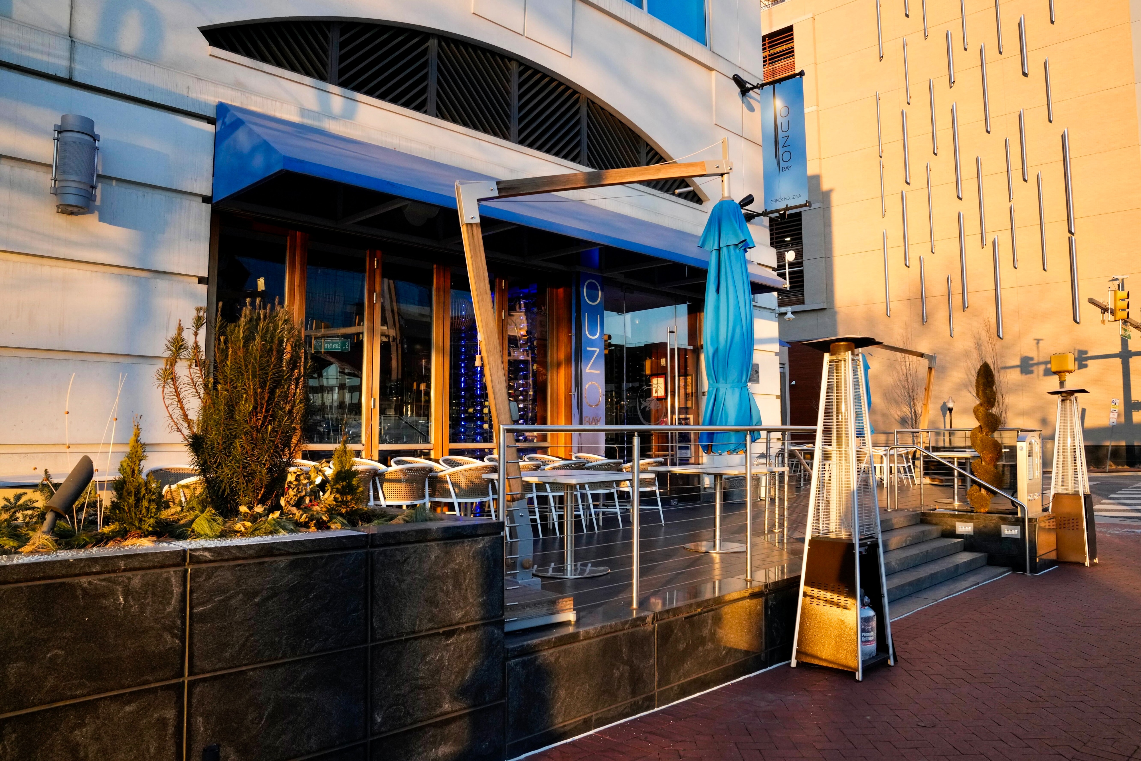 Ouzo Bay in Harbor East, which announced Tuesday it would be closing.