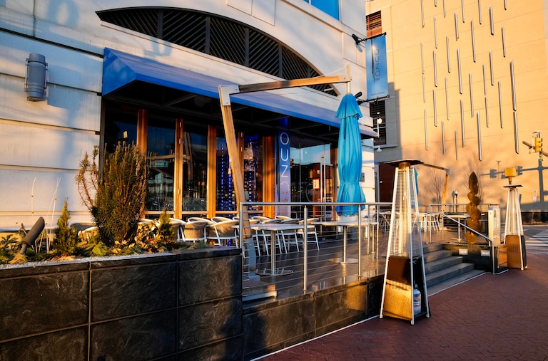 Ouzo Bay in Harbor East, which announced Tuesday it would be closing.