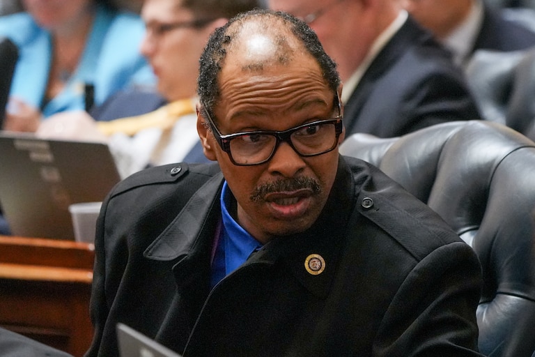 Del. Frank Conaway Jr., a Baltimore City Democrat, sits in the House Chamber in the Maryland State House on March 15, 2024.