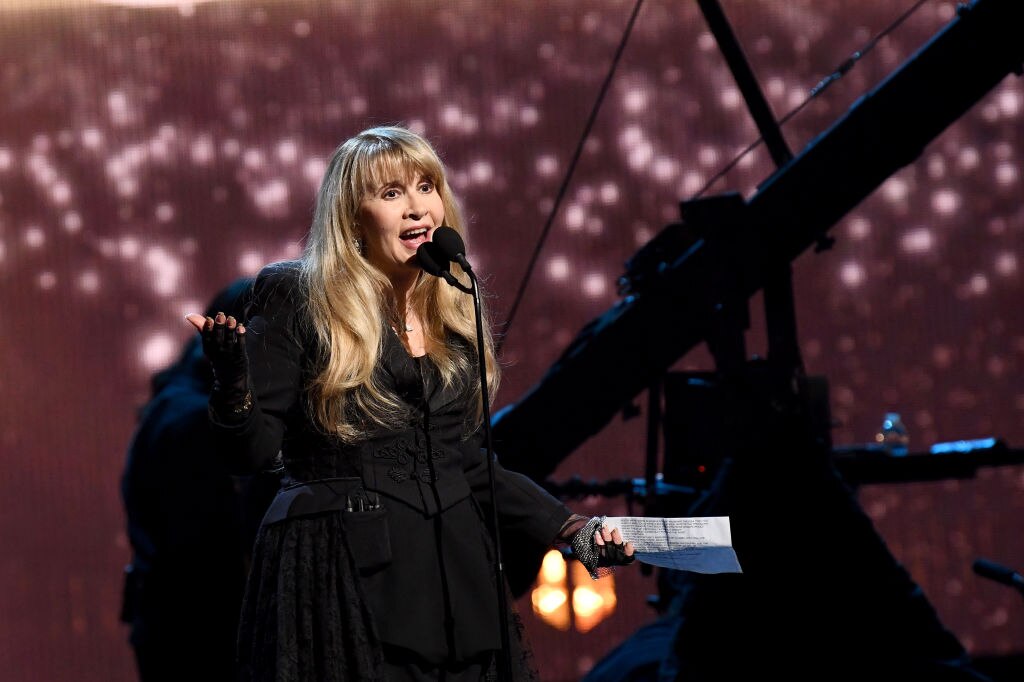 Stevie Nicks performs onstage at the 2019 Rock & Roll Hall of Fame induction ceremony.