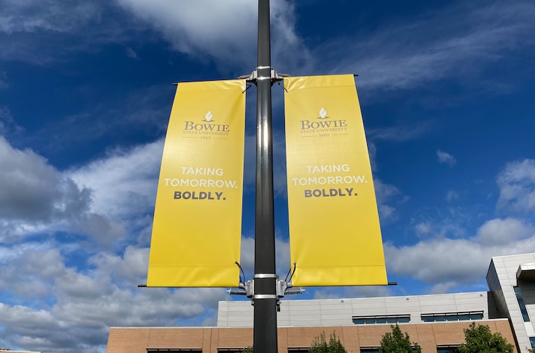 Banners at Bowie State University.