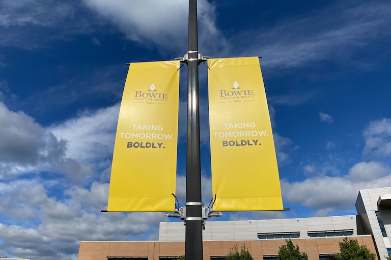 Banners at Bowie State University.