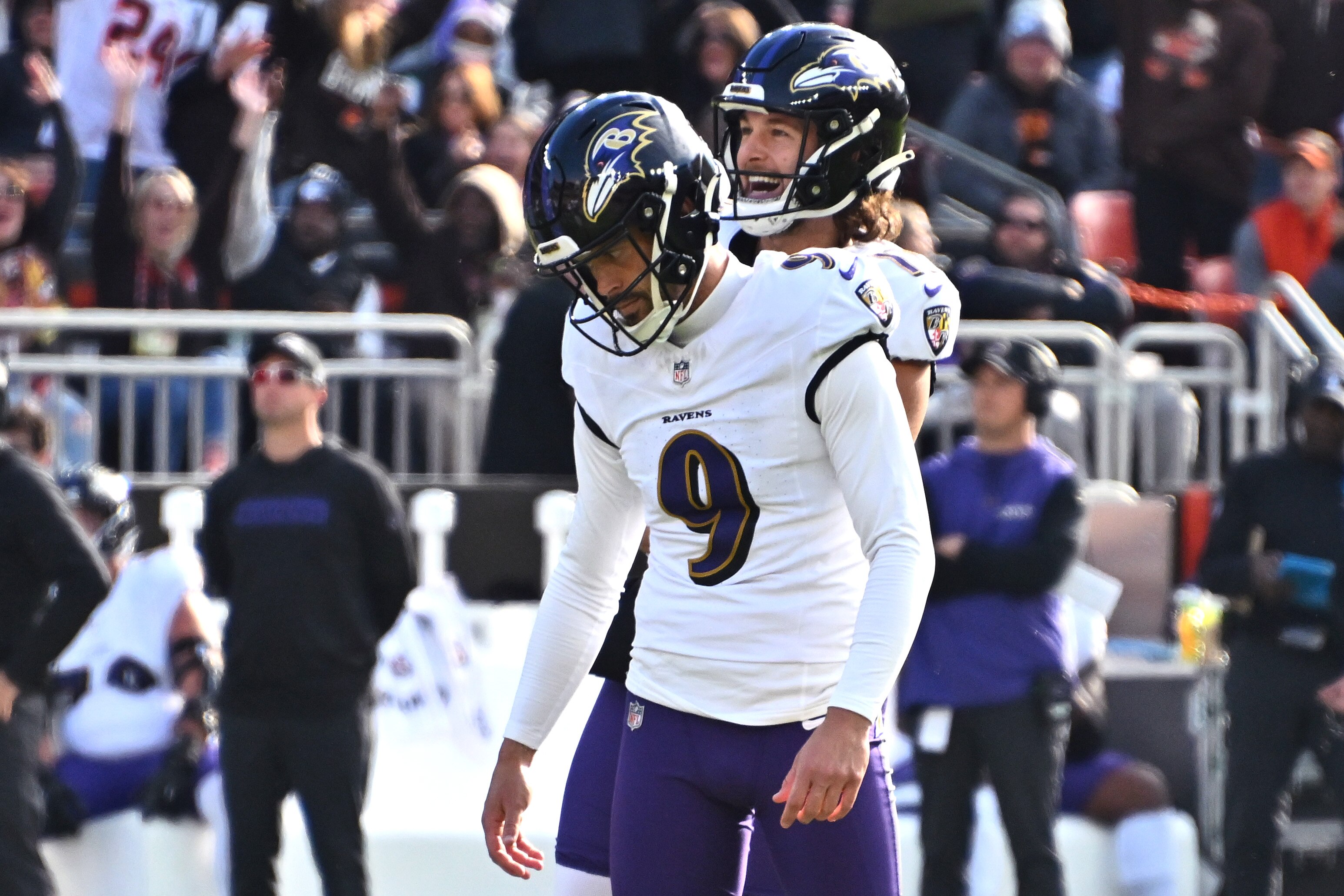 Ravens kicker Justin Tucker, who missed a field goal attempt in the fourth quarter Sunday at Cleveland, is 13-for-17 this season.