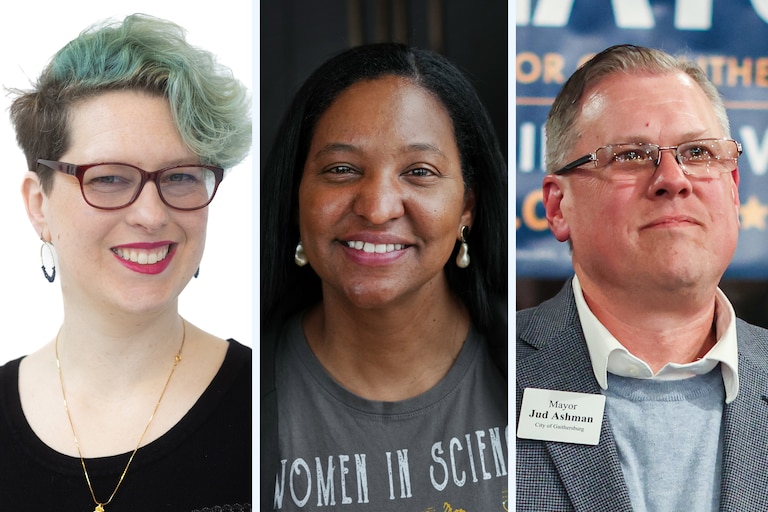 Candidates for Montgomery County's District 3, from left, Allison Eriksen, Izola Shaw and Jud Ashman.