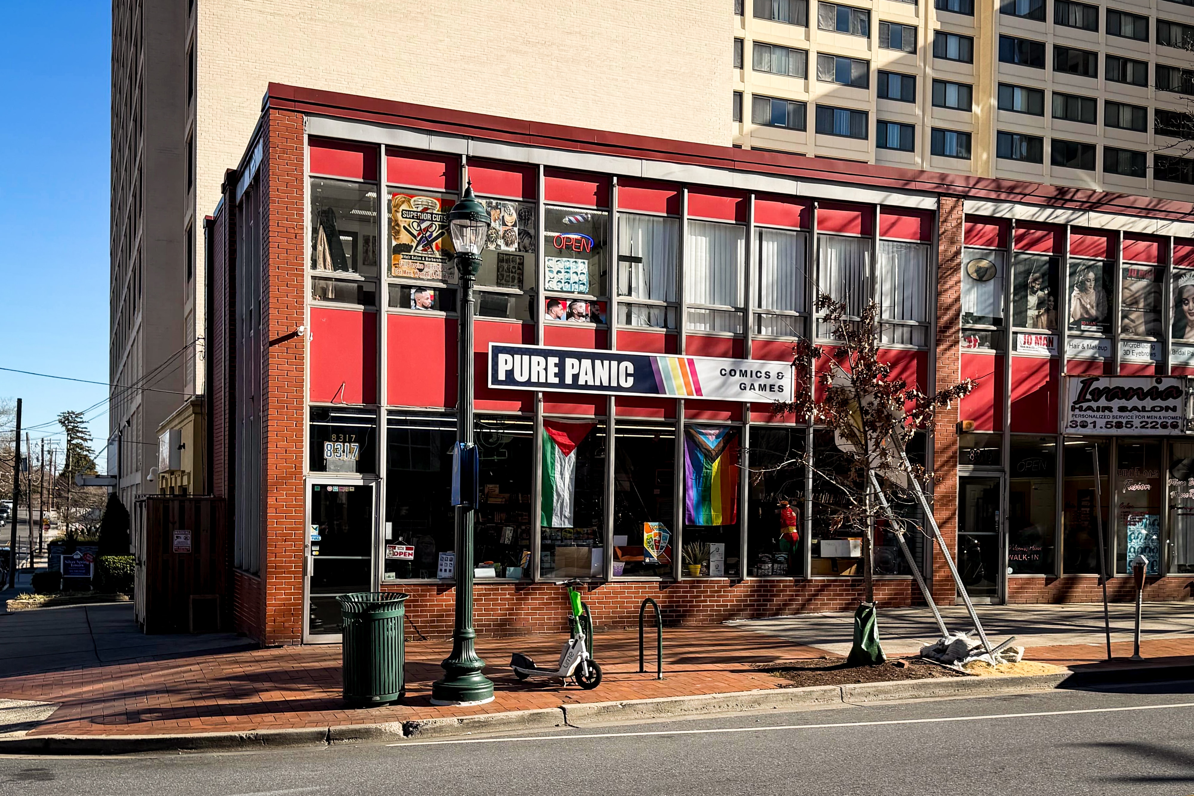 Pure Panic Comics & Games on Fenton Street in Silver Spring.