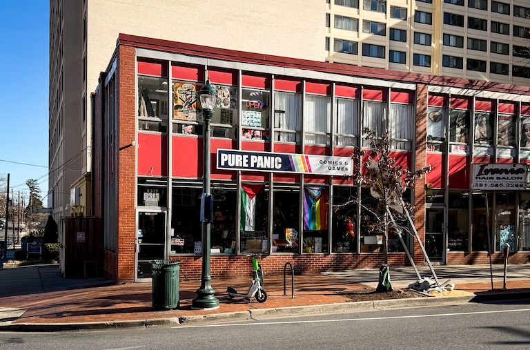 Pure Panic Comics & Games on Fenton Street in Silver Spring.