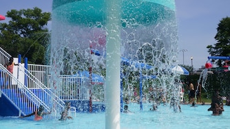 Dozens of people were seen enjoying the cool water at Druid Hill Park Swimming Pool in Baltimore, MD on June 23, 2025.