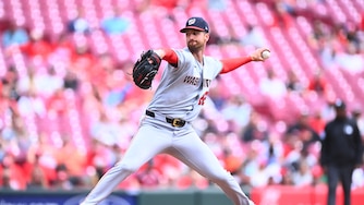 Washington Nationals pitcher Foster Griffin throws during the second inning.