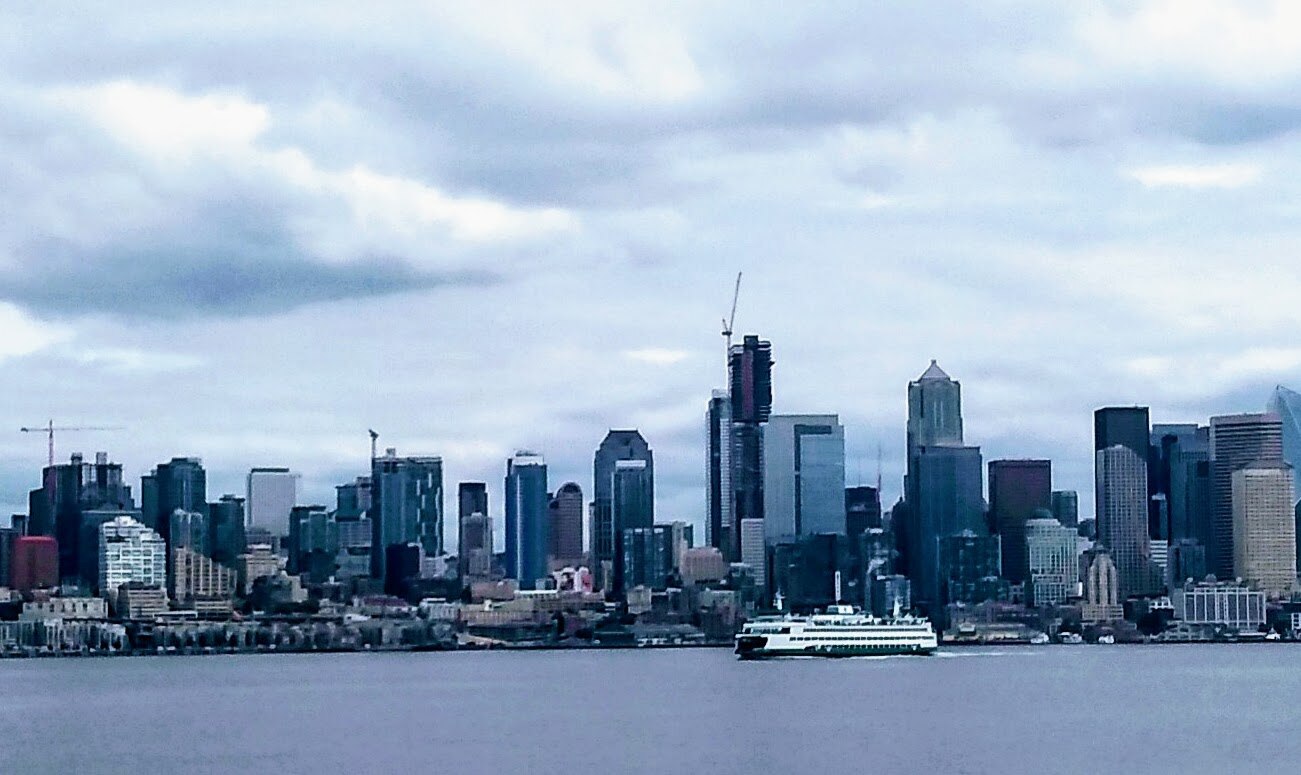 A auto ferry cruises out of Seattle, Washington. A consortium of counties on the Chesapeake Bay hopes to finish a study of a passenger ferry before Memorial Day.