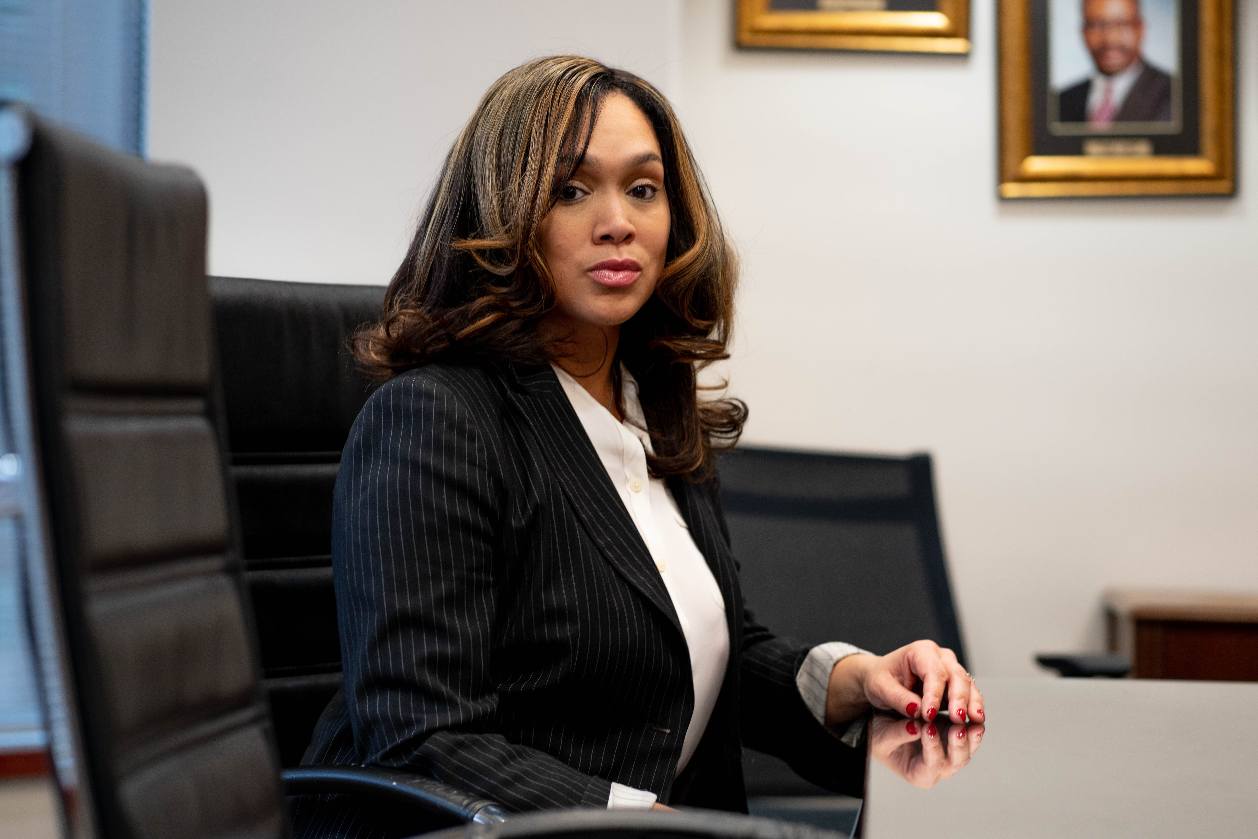 Portrait of Marilyn Mosby at the Baltimore City State's Attorney Office.