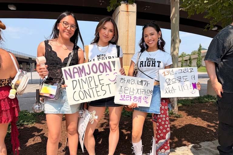 MONDAY, AUGUST 10, 2026 - BTS ARMY came armed with signs for Baltimore's concert.