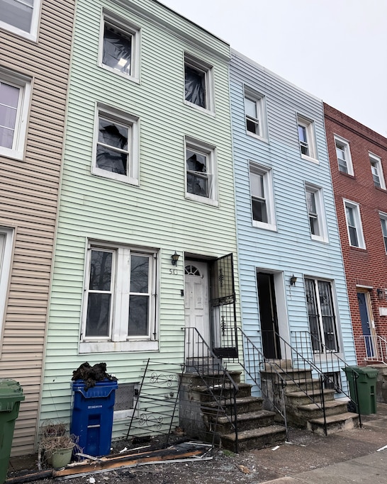 MARCH 7, 2026 - The outside of 543 N Mosher Street where a fire broke out just before 3:30 a.m. killing one child inside.