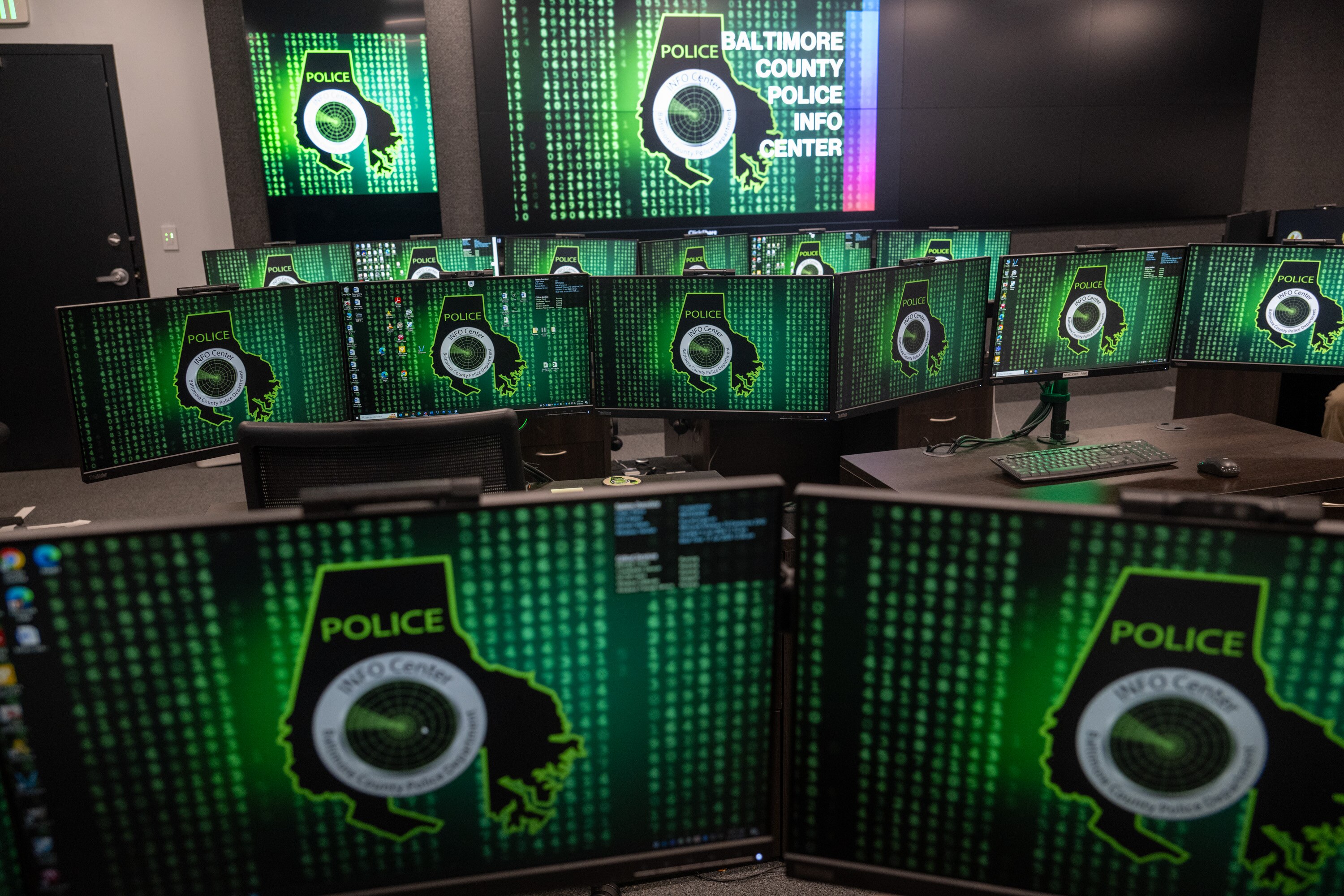 Baltimore County Police Department’s new Information Nexus for Operations (INFO) Center.