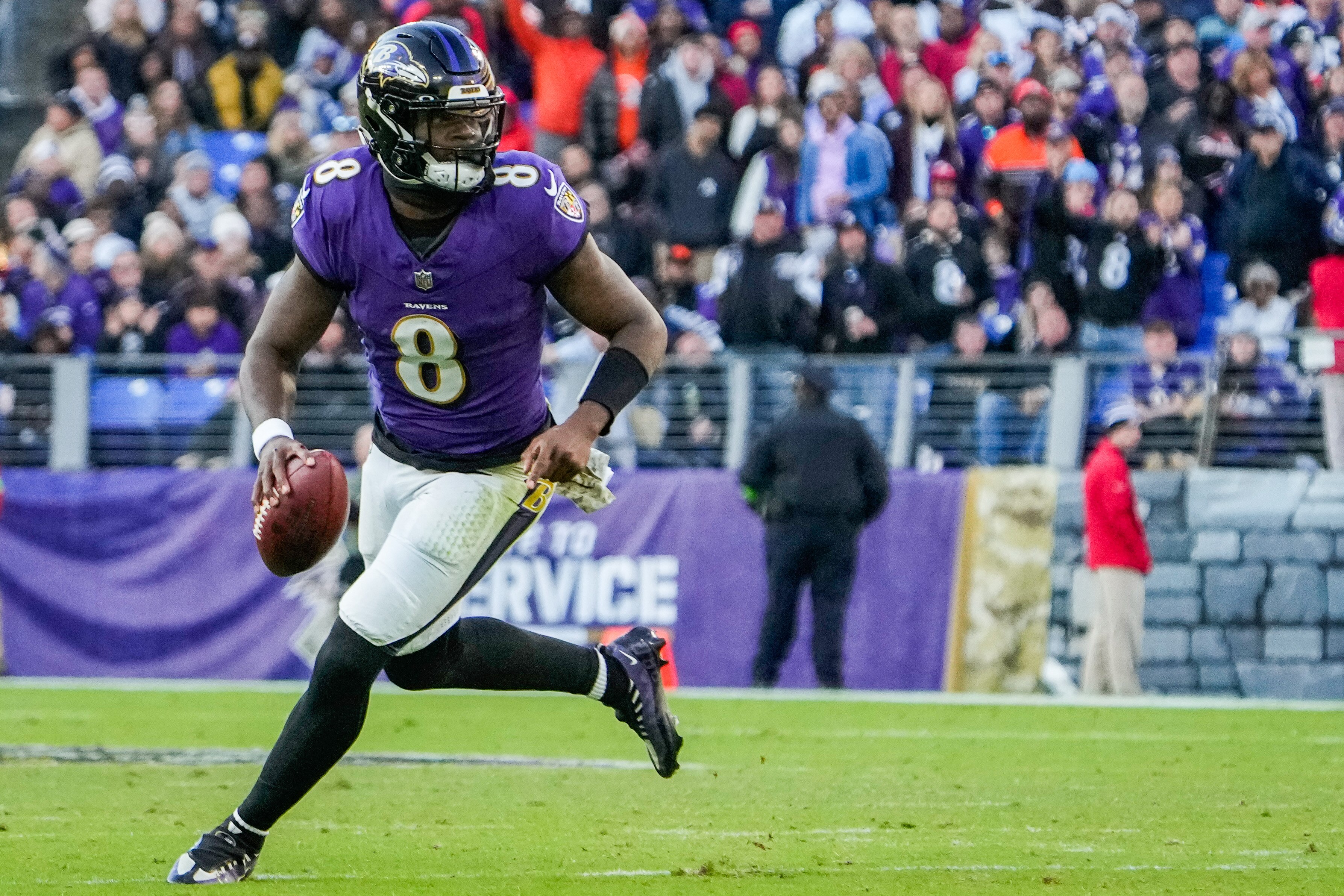 Quarterback Lamar Jackson's absence from practice Thursday was his first of the season.