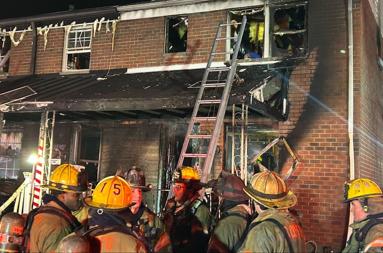 A two-alarm dwelling fire on Friday, Jan. 16, 2026 in the 1000 block of Foxcroft Lane in Essex hospitalized four people — one of whom has life-threatening injuries — and even spread to other homes, fire personnel said.