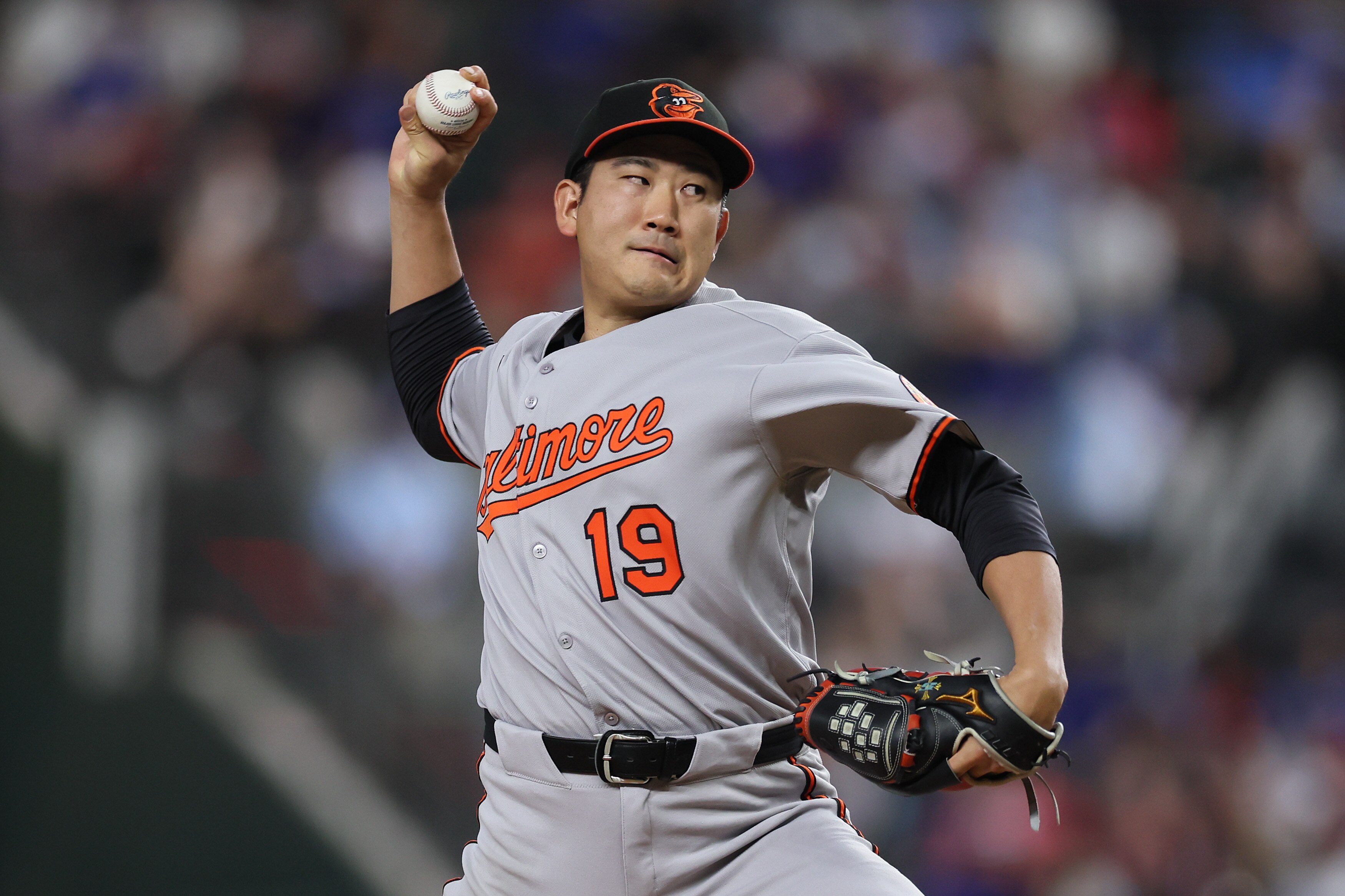 Tomoyuki Sugano allowed 10 hits and six runs in 4 2/3 innings Wednesday night as the Orioles lost 6-0 at Texas.