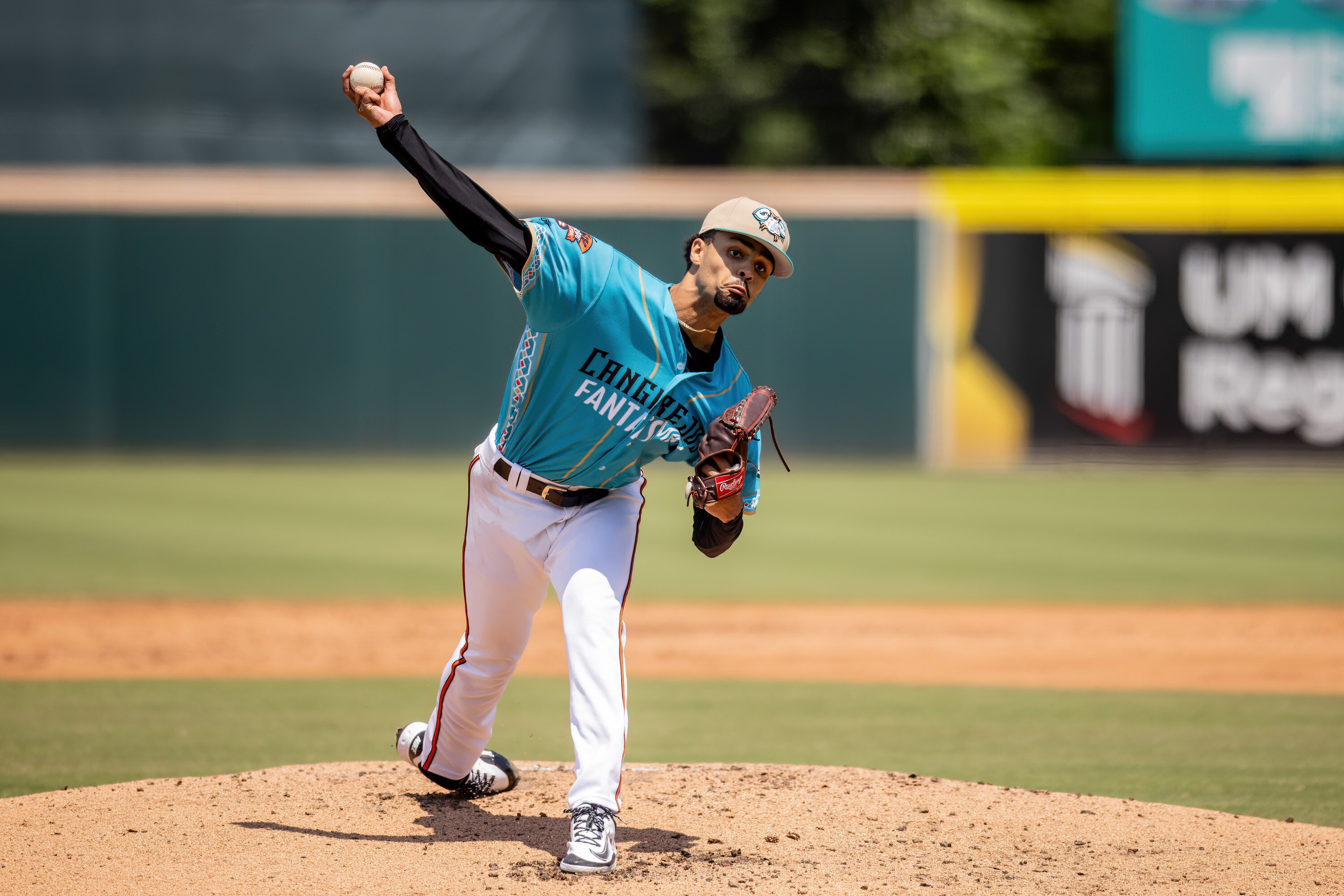 Juaron Watts-Brown pitches for the Double-A Chesapeake Baysox.