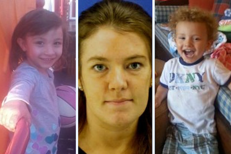A grand jury reindicted Catherine Hoggle, center, on two counts of first-degree murder, according to the Montgomery County State’s Attorney’s Office. Her children, Sarah and Jacob Hoggle, were ages 3 and 2 respectively when they were last seen in September 2014.