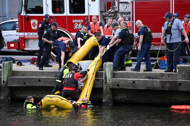 THURSDAY, MAY 28, 2026 - Dozens of fire rescue divers and Baltimore Police officers responded after a person fell into the Inner Harbor off Pratt Street on Thursday.