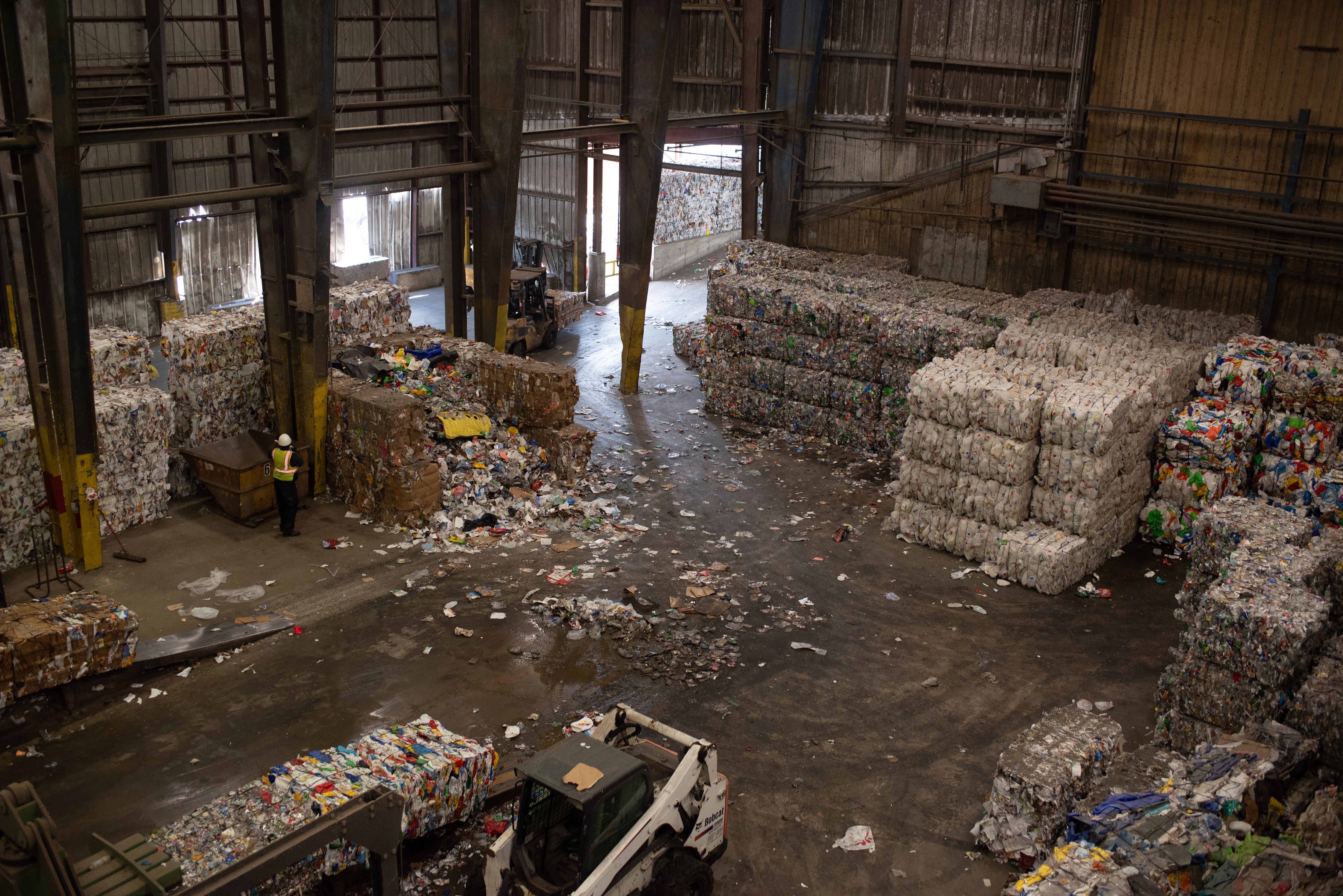 Inside the materials recovery facility (MRF) in Baltimore County on September 7, 2023.