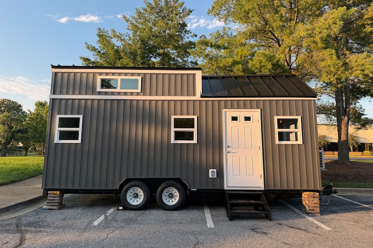 Prince George’s County students built their first tiny home, dubbed Homestead 24, last school year. The fully functional, 280-square-foot home will go up for auction Sunday, with bidding starting at $55,000.