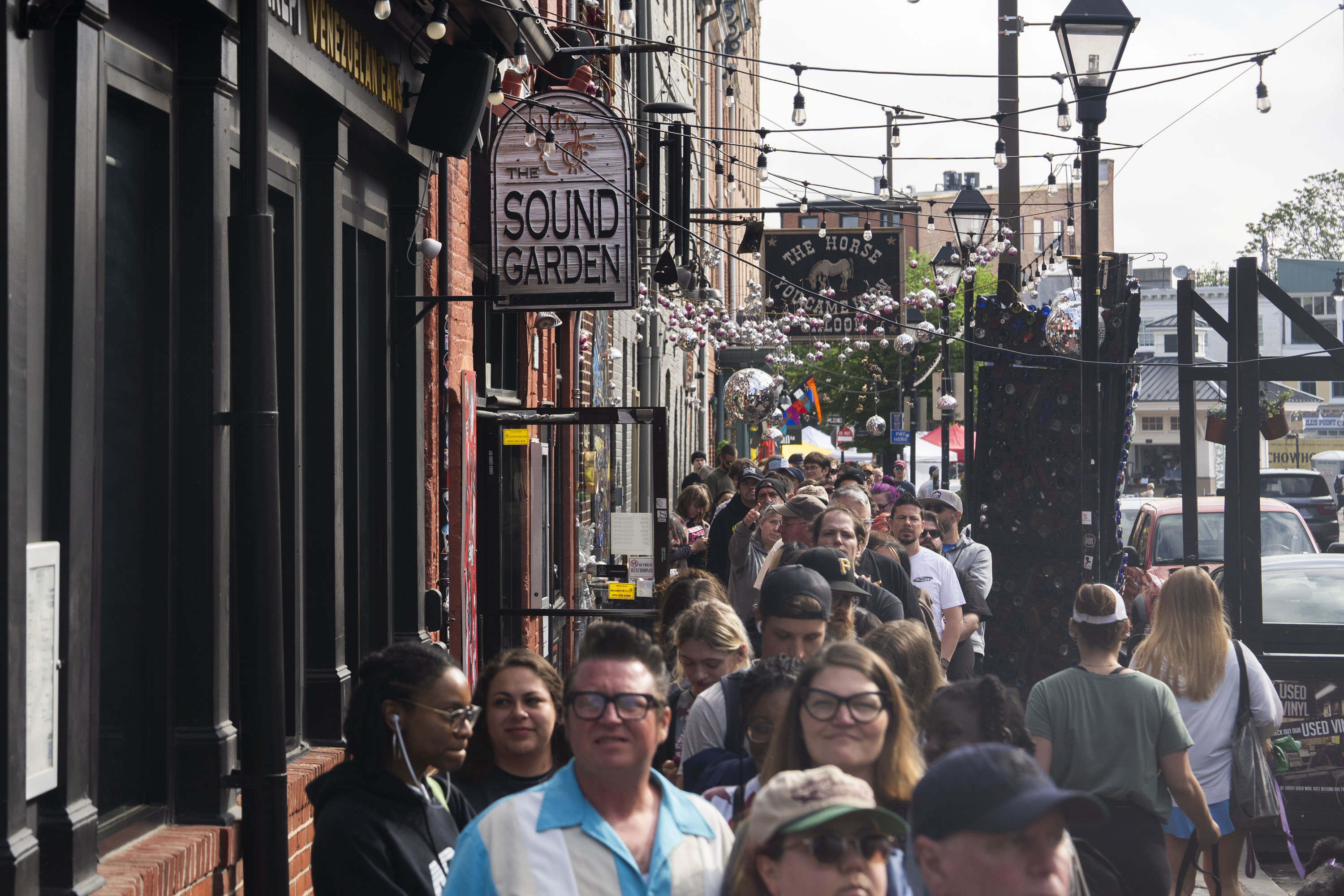 The line outside the Sound Garden in Fells Point was several blocks long Saturday on Record Store Day. People arrived as early as 6 p.m. Friday. 