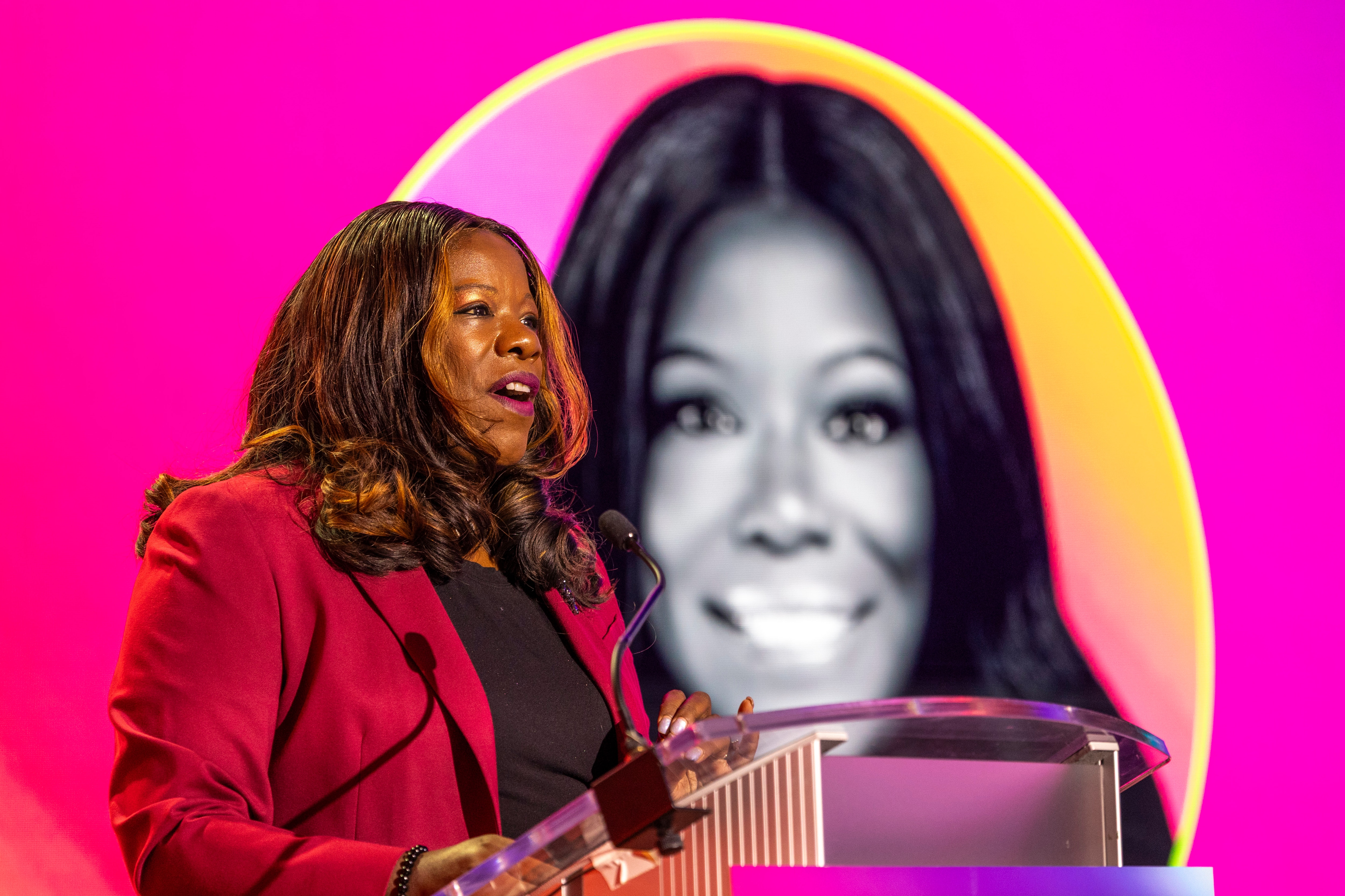 Prince George’s County Executive Aisha Braveboy at the Quantum World Congress in September. Braveboy’s administration faces a projected $151 million budget deficit in the next fiscal year.