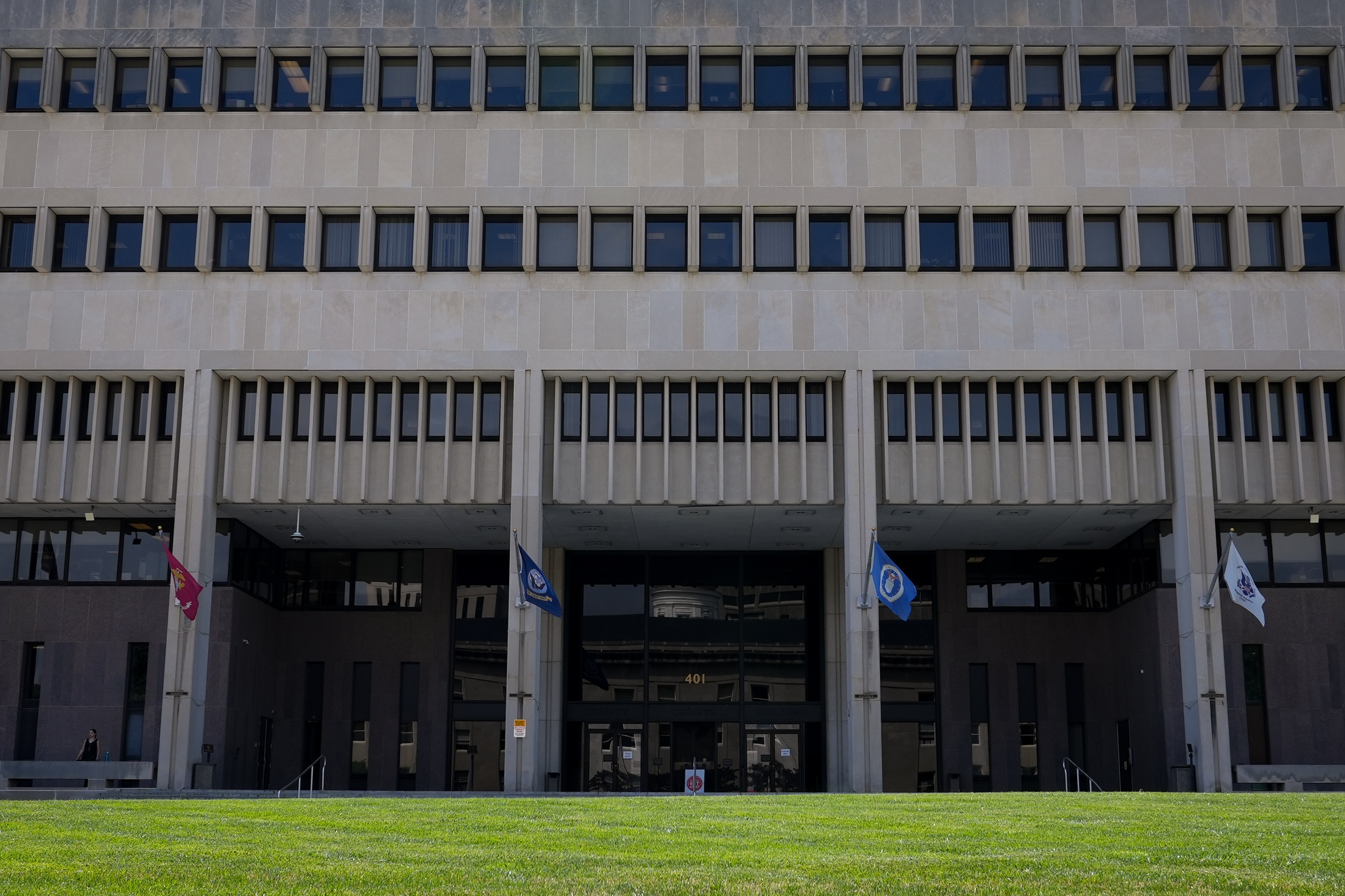 6/16/22—Exterior of the Baltimore County Courts Building in Towson.